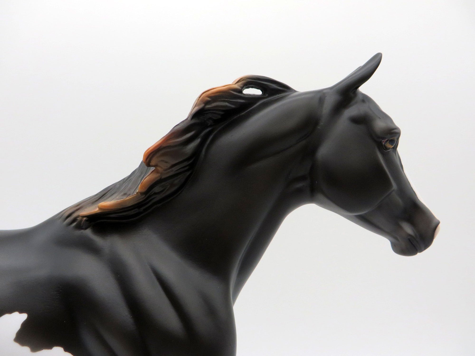 Emerson-OOAK Sunbrunt Black Pinto Foundation Quarter Horse Painted By Ellen Robbins EQ 2021