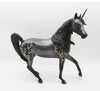 Enchanting Holiday - OOAK - Black and Gold Unicorn Arabian Mare Decorator By Ellen Robbins - Christmas Tails 2022 - CT22