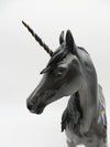 Enchanting Holiday - OOAK - Black and Gold Unicorn Arabian Mare Decorator By Ellen Robbins - Christmas Tails 2022 - CT22