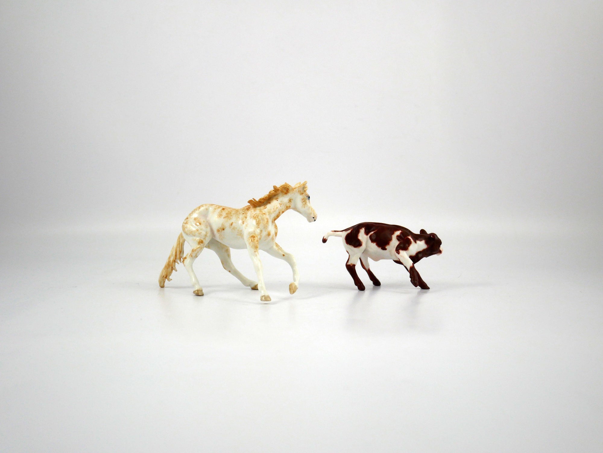 Endurance and Definance-OOAK Cutter and Calf Chip Painted By Andea 12/30/20