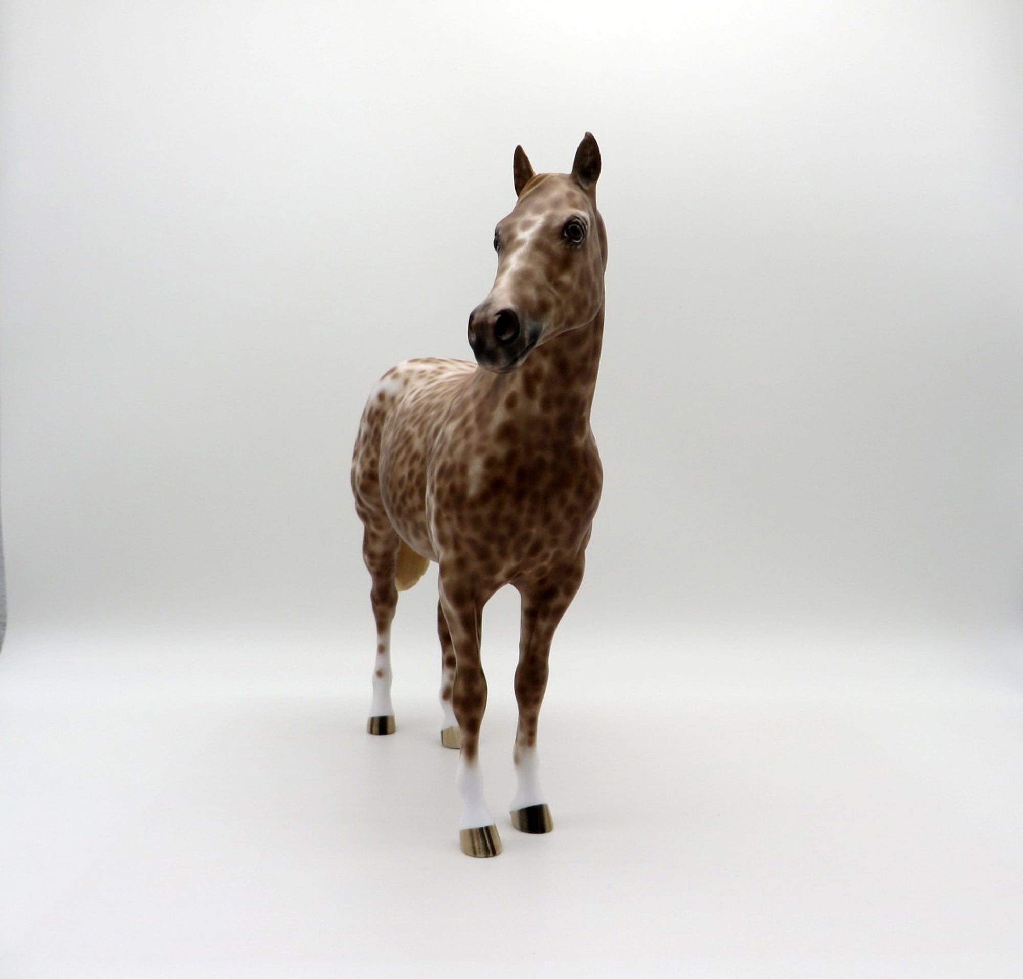 Enterprize-OOAK Loud Chestnut Appaloosa Painted By Caroline Boydston 5/10/21