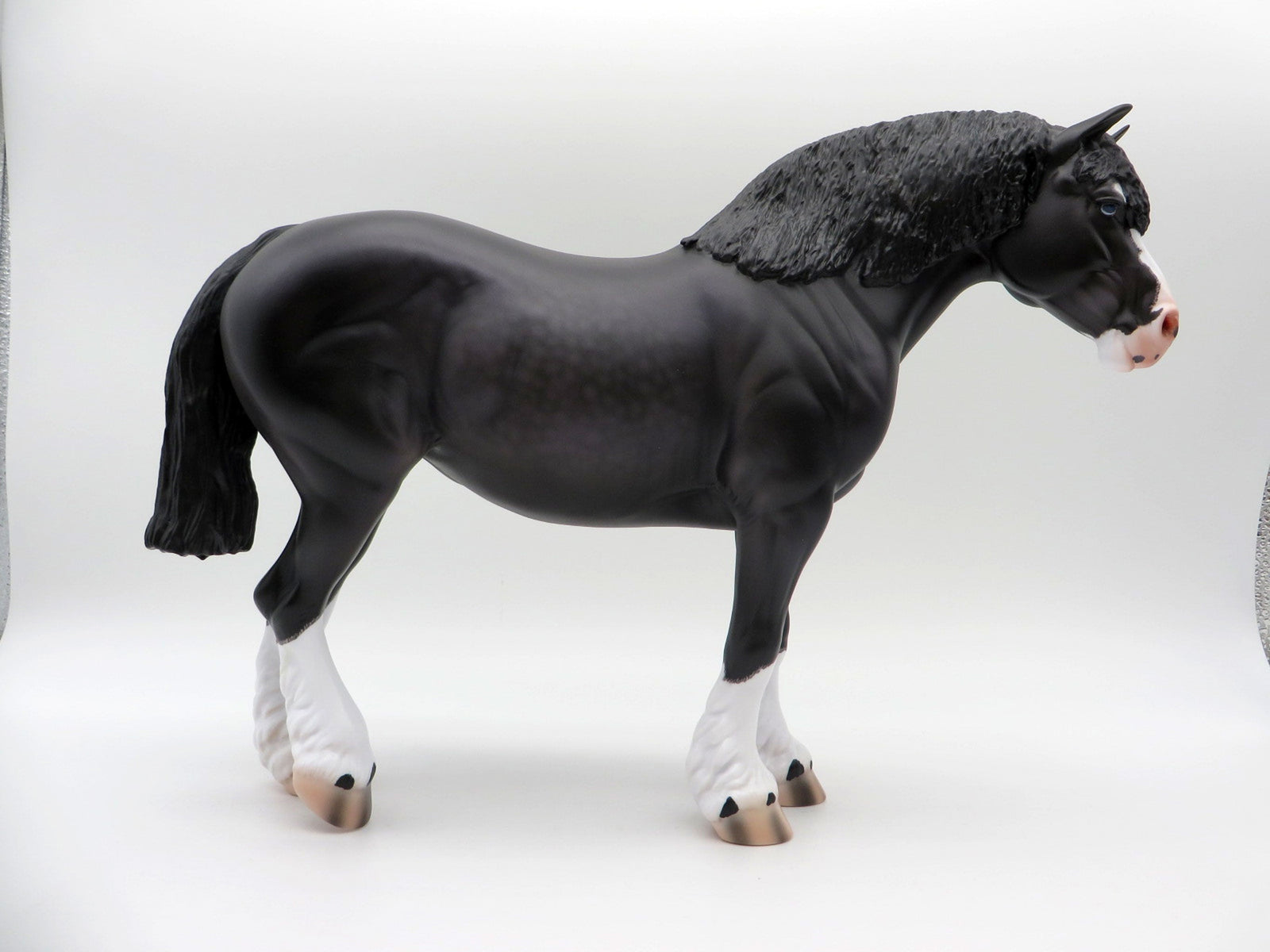 Erie-OOAK Dapple Black Heavy Draft Mare Painted By Caroline Boydston
