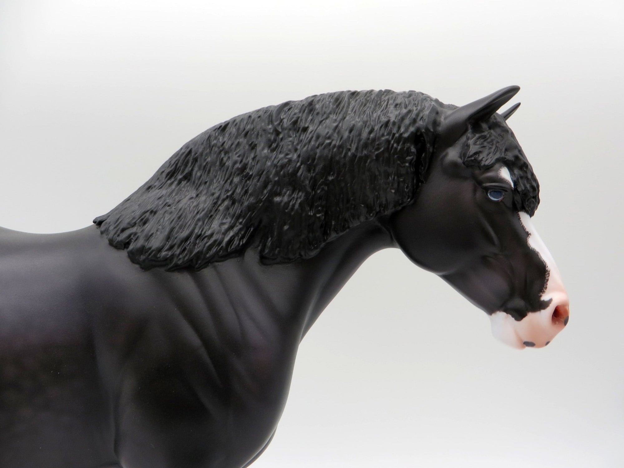 Erie-OOAK Dapple Black Heavy Draft Mare Painted By Caroline Boydston