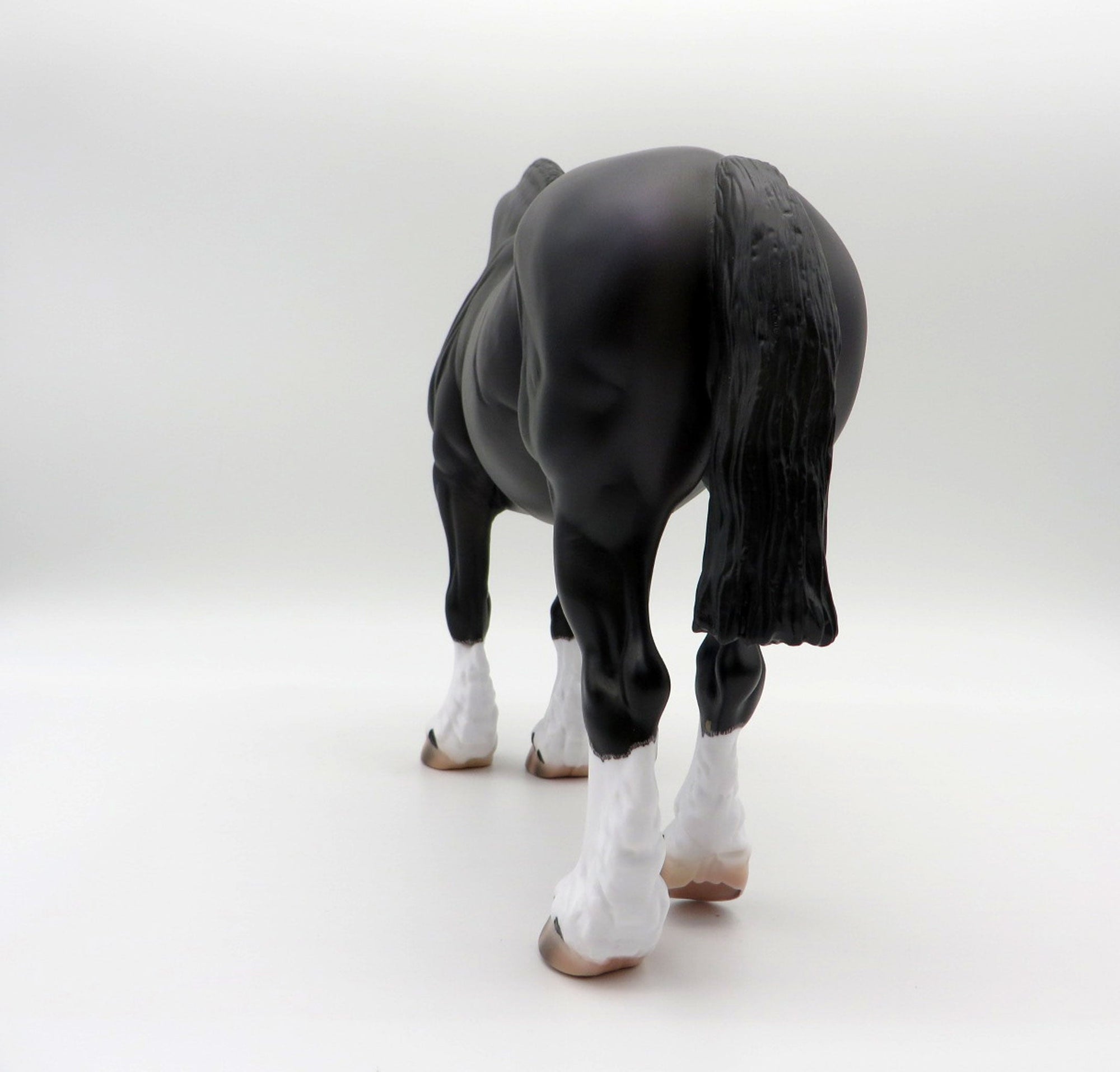 Erie-OOAK Dapple Black Heavy Draft Mare Painted By Caroline Boydston