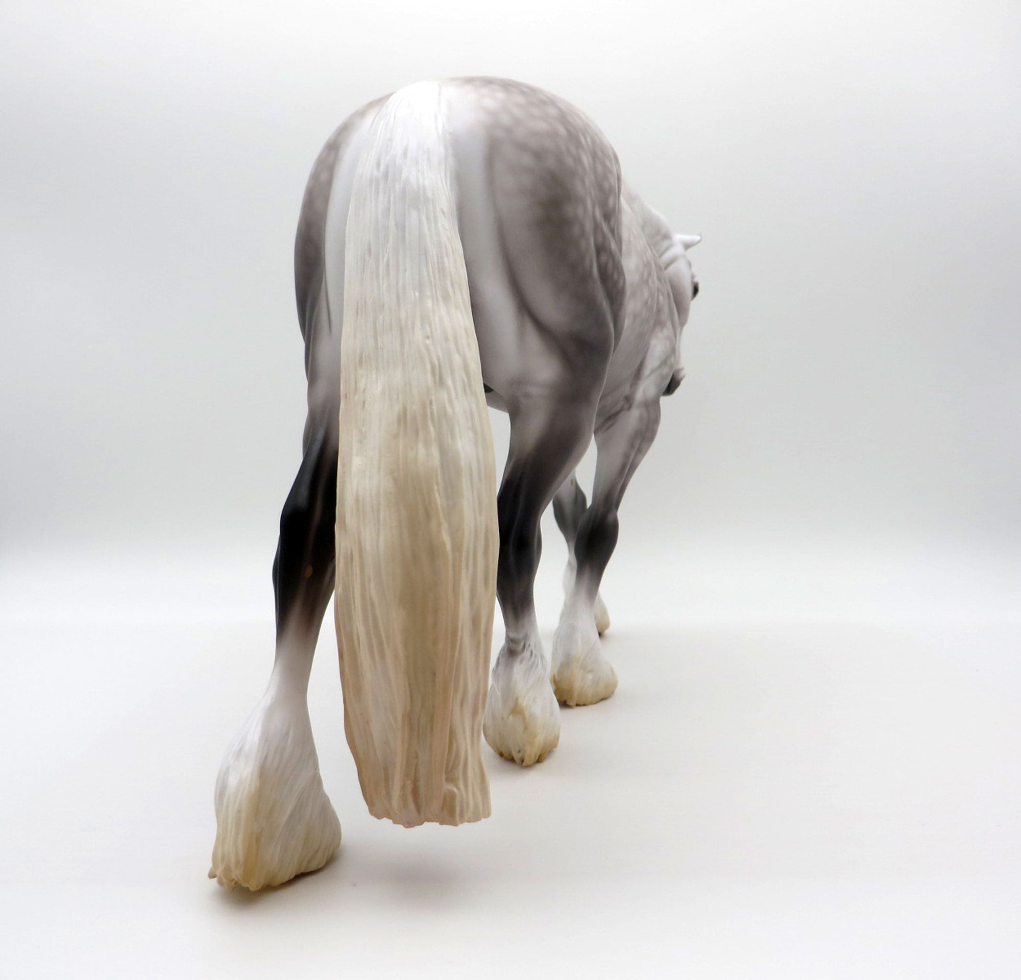 Everest-OOAK Dapple Grey Irish Draft Painted By Caroline Boydston 6/22/21