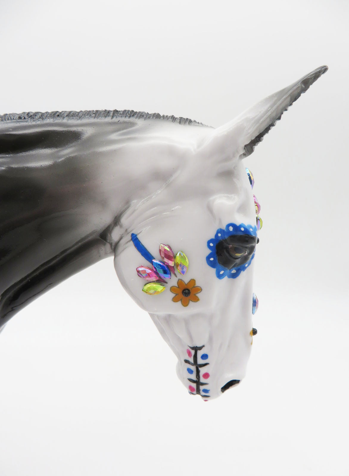 Final Awakening  - OOAK Sugar Skull Saddlebred Horse By Dawn Quick