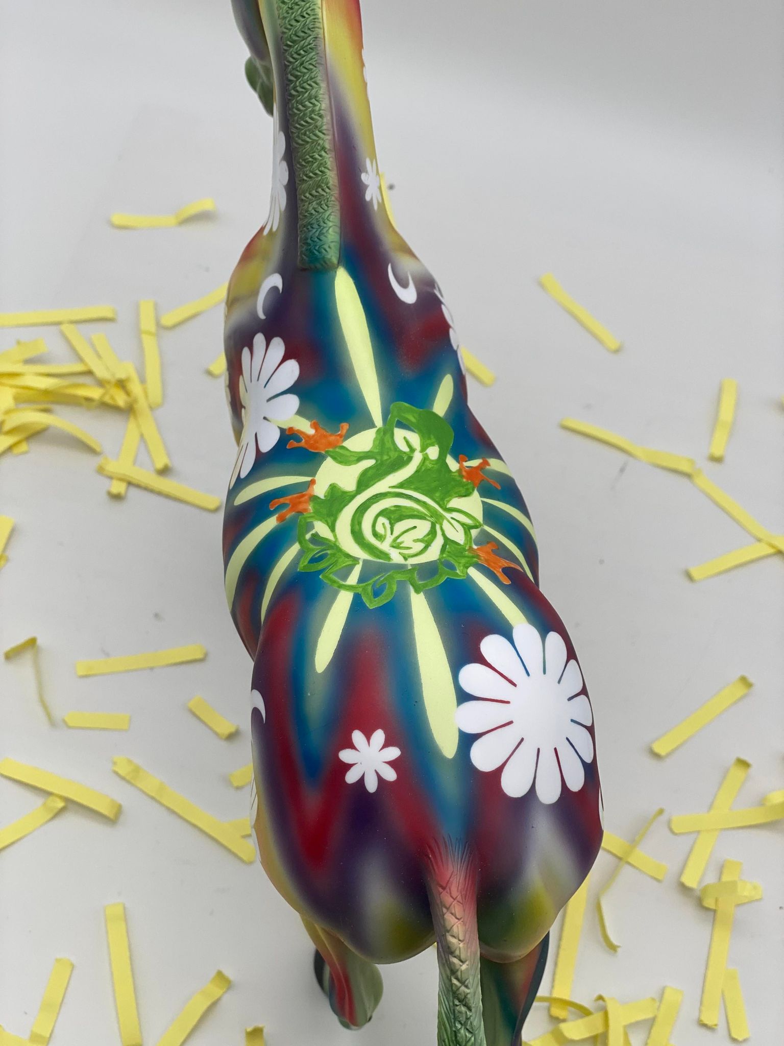 Peace Frog-OOAK Tye Dye Deco Painted by Dawn Quick 7/22