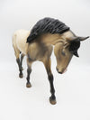 Fa La La Fabulous - OOAK - Dappled Buckskin Irish Draft By Dawn Quick- Christmas Tails 2022 - CT22