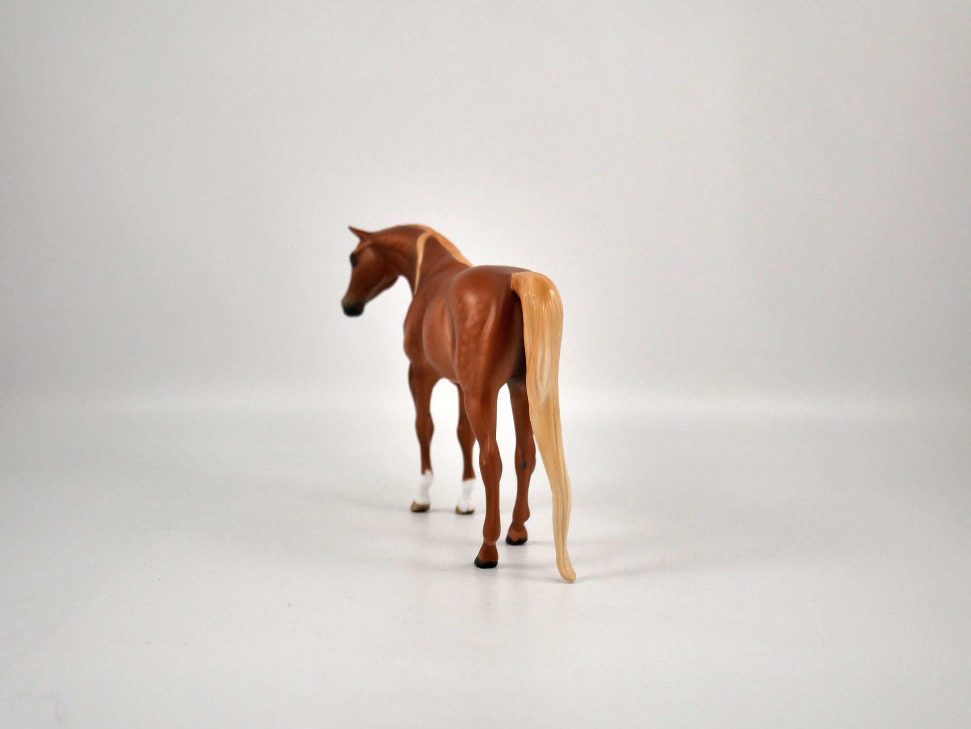 Figgy Pudding-Dapple Chestnut Arabian Pebbles Painted By Sheryl Leisure 12/24/20