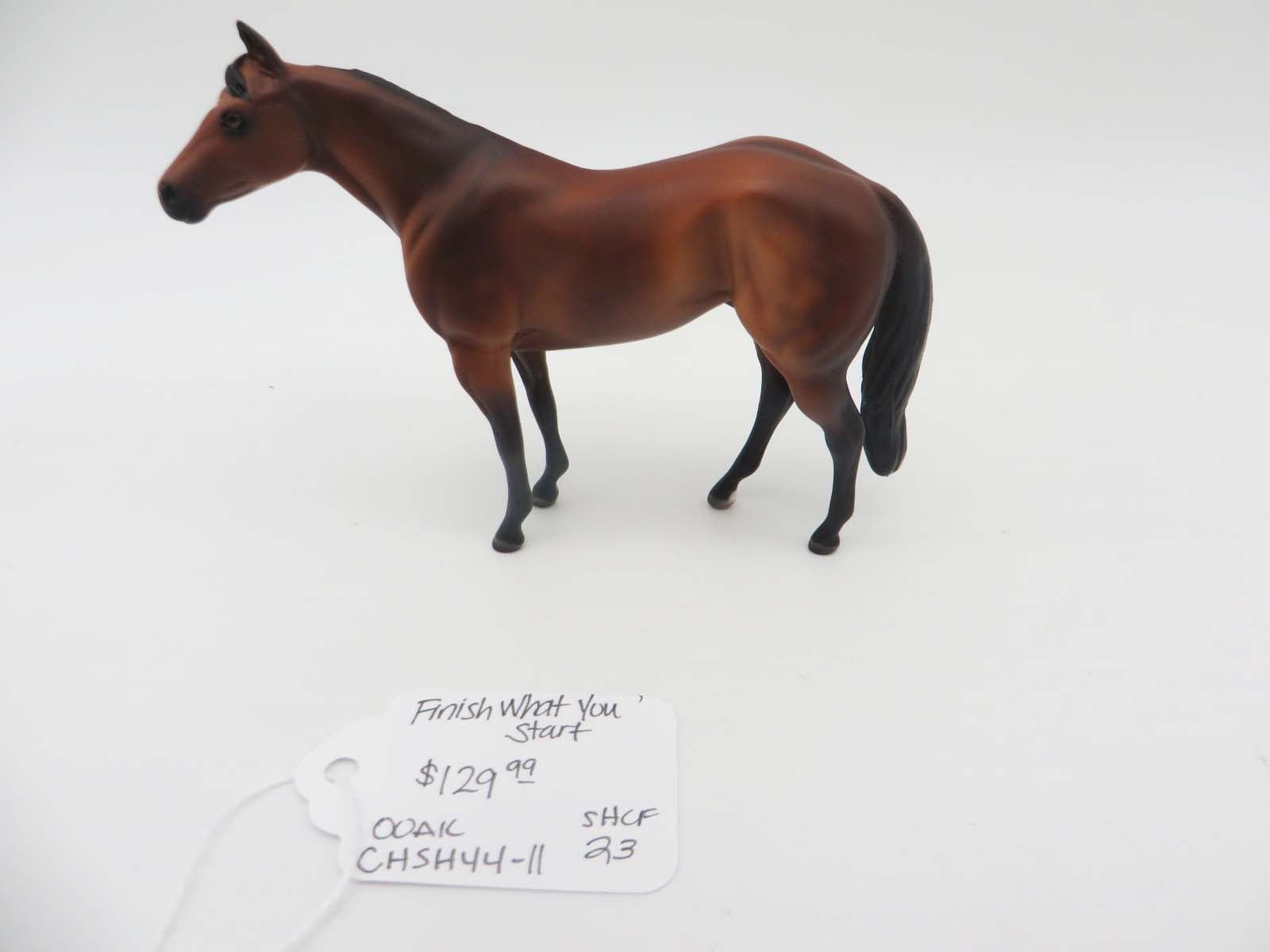 Finish What You Start OOAK Stock Horse Chip By Donna Fredley SHCF23