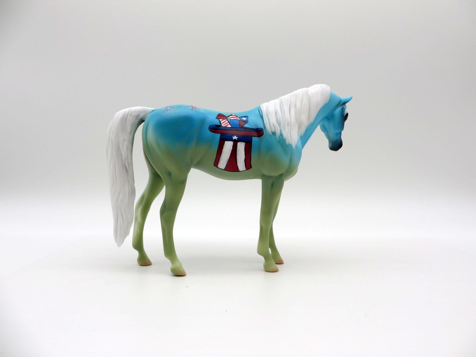 Fireworks-OOAK Deco 4th of July Arabian Pebbles Painted By Jas 6/18/21