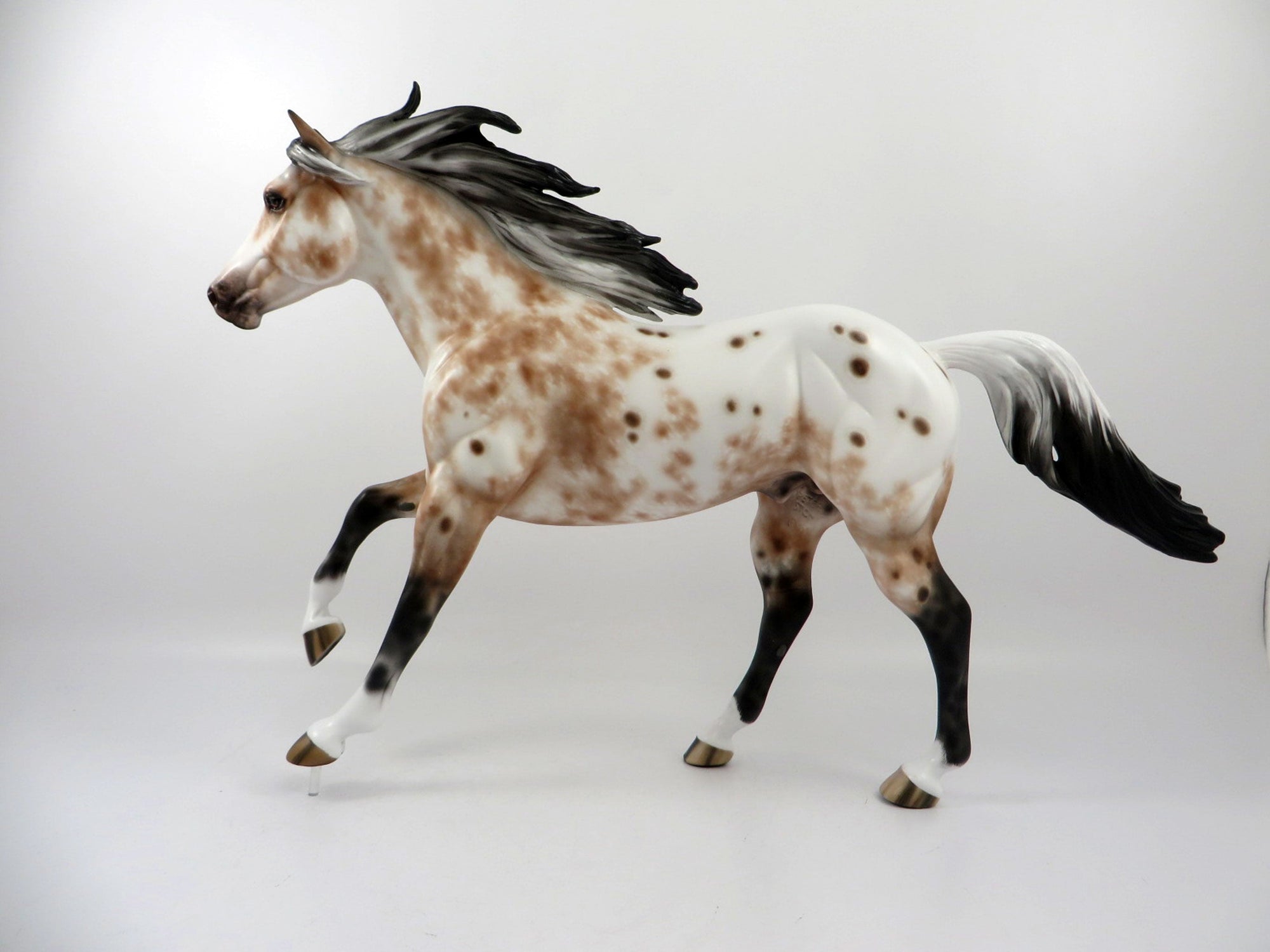 Fireonic-OOAK Bay Appaloosa Foundation Quarter Horse Painted By Sheryl Leisure