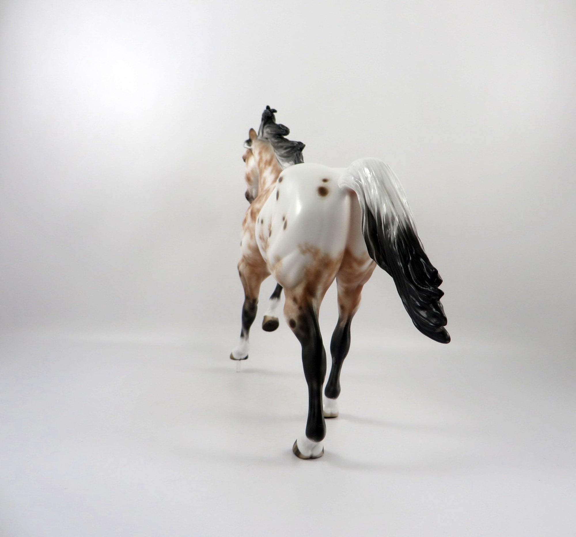 Fireonic-OOAK Bay Appaloosa Foundation Quarter Horse Painted By Sheryl Leisure