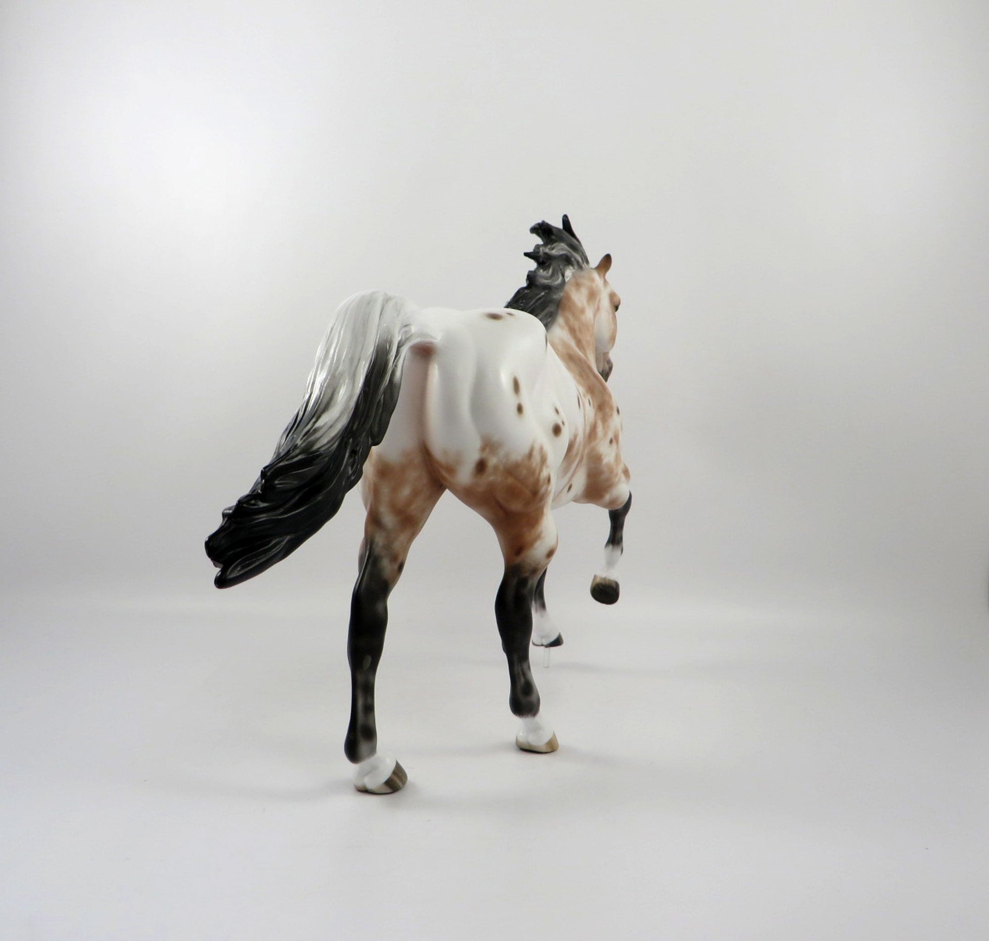 Fireonic-OOAK Bay Appaloosa Foundation Quarter Horse Painted By Sheryl Leisure