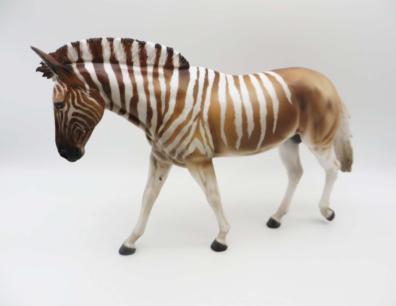 Flintstone - OOAK - Quagga Inspired Customized Mule By Angela Marleau - Best Offer 5/1/23