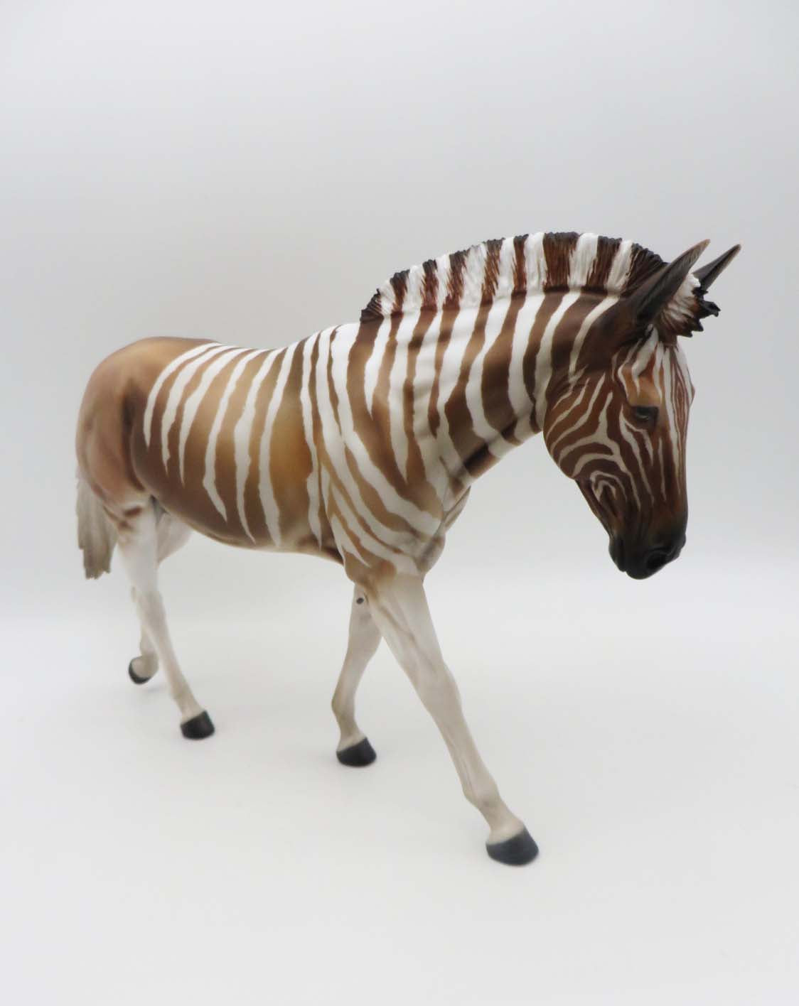 Flintstone - OOAK - Quagga Inspired Customized Mule By Angela Marleau - Best Offer 5/1/23