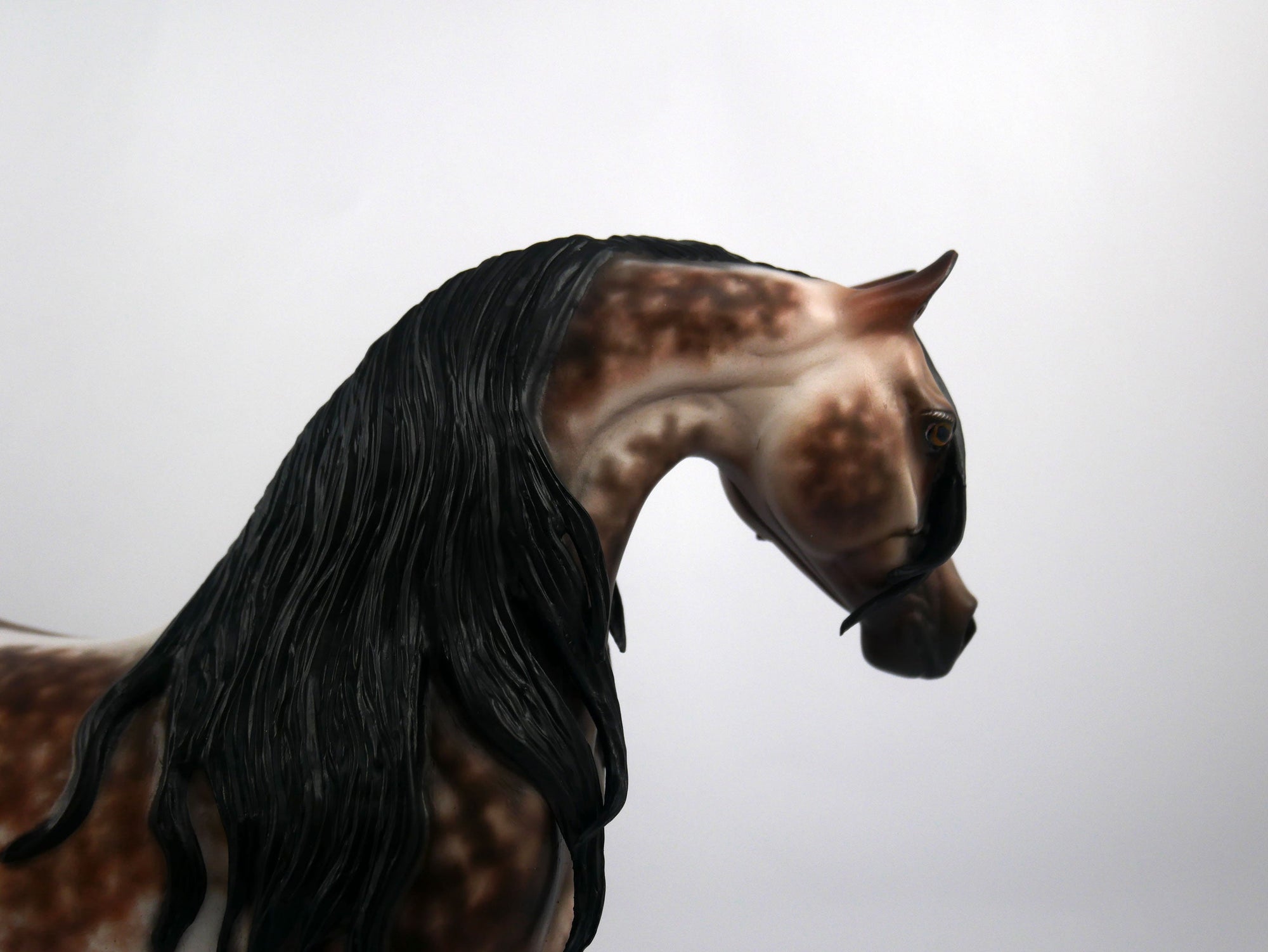 Fonzie-OOAK Star Dapple Bay going Grey Arabian Painted by Sheryl Leisure 1/20