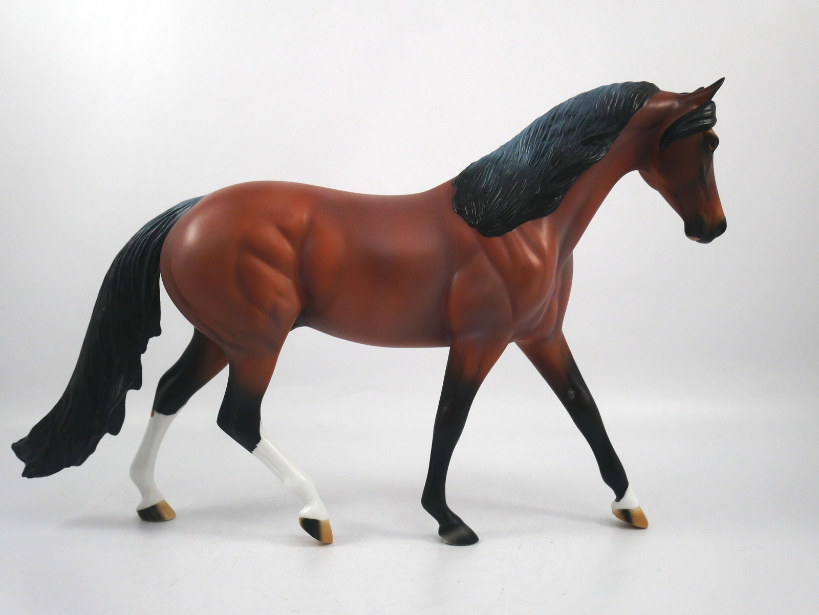Football Stance-OOAK Bay Pony- By Audrey Dixon
