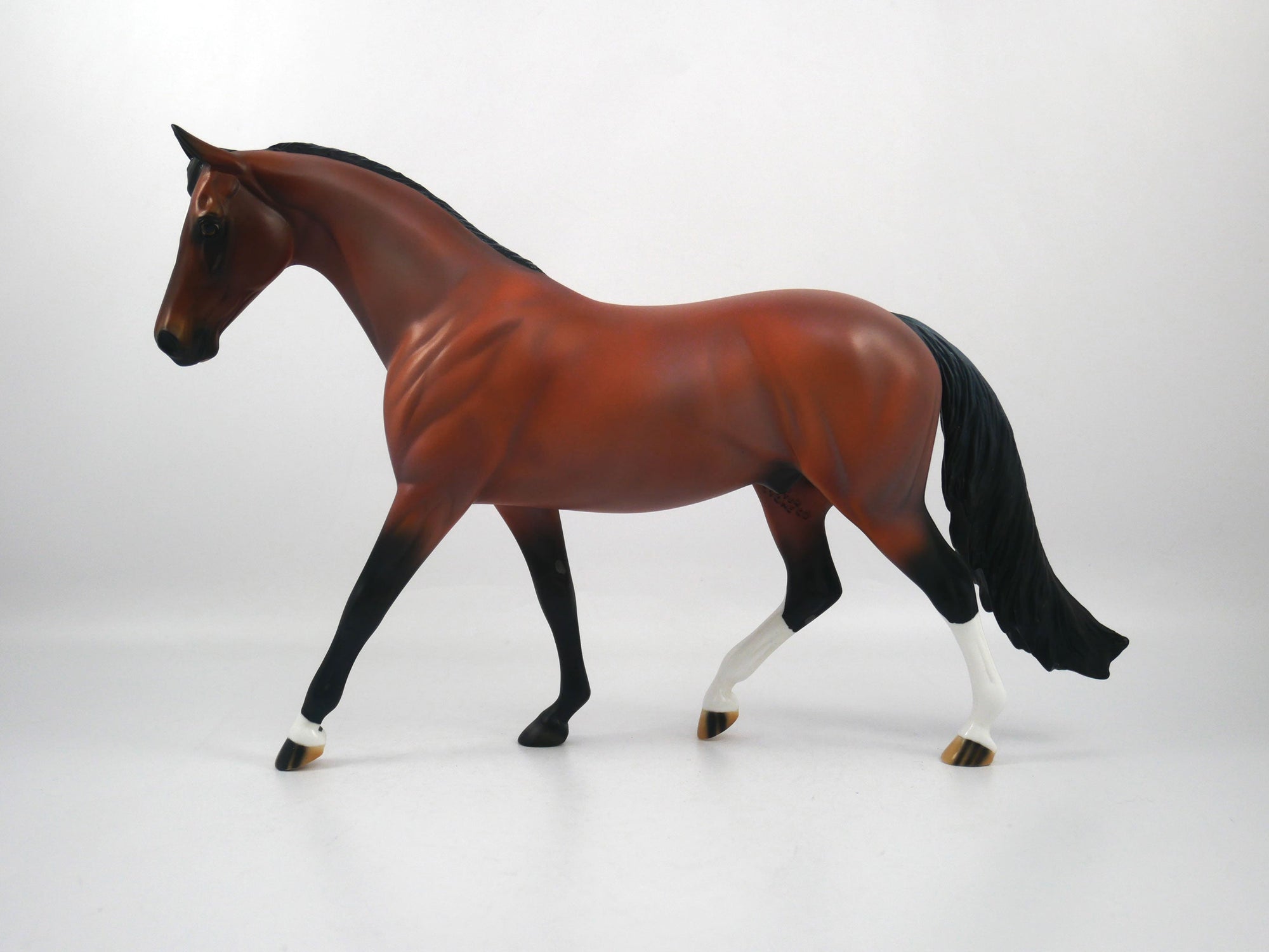 Football Stance-OOAK Bay Pony- By Audrey Dixon