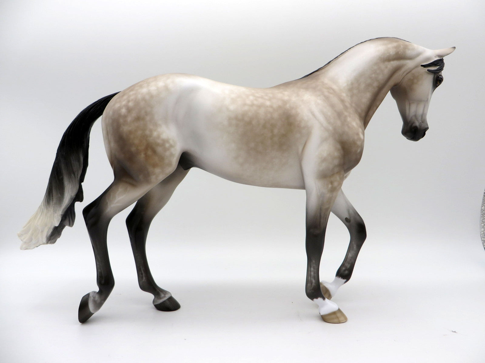 Four Tops-OOAK Dapple Bay going Gray Thoroughbred Painted by Sheryl Leisure  11/29/21