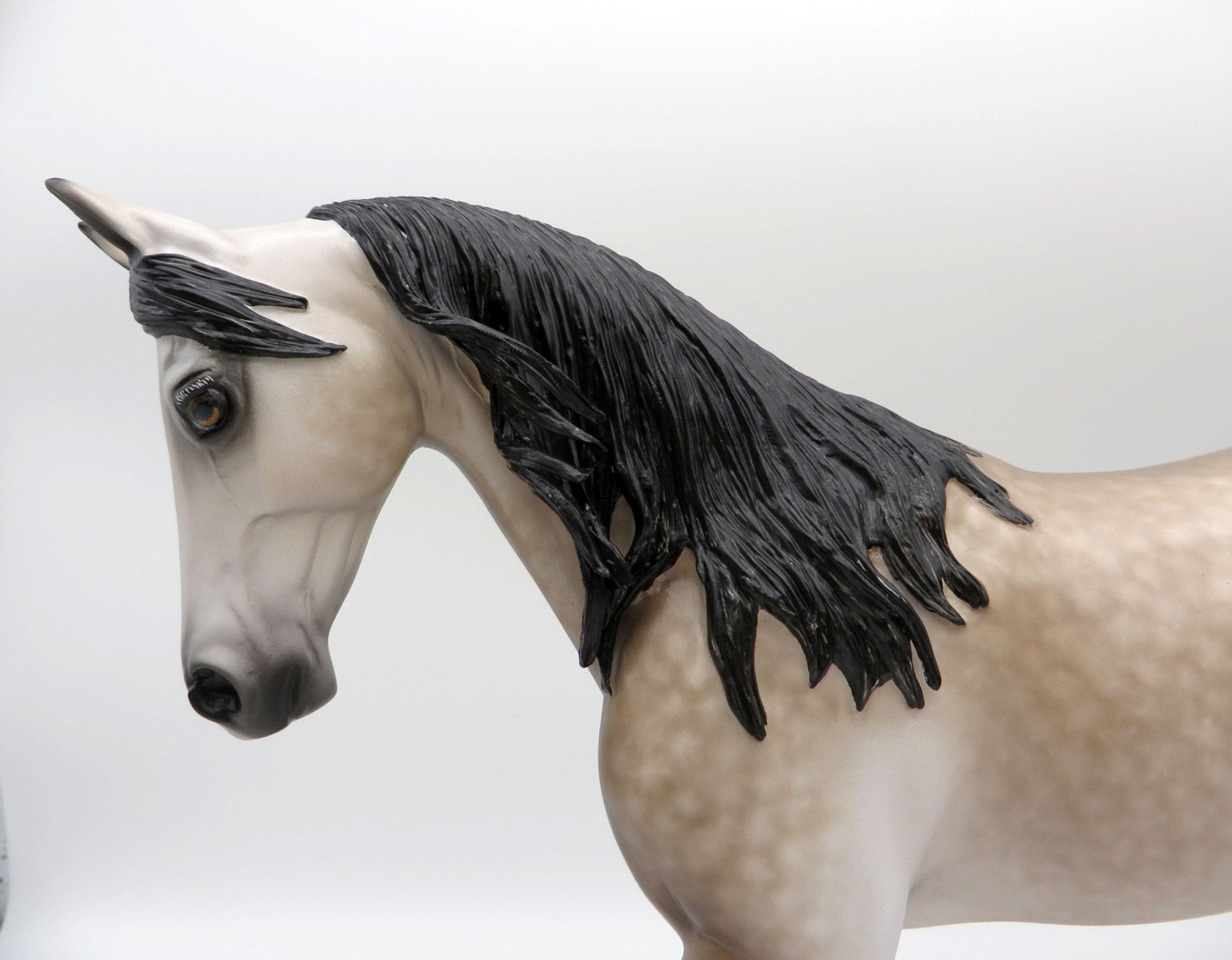 Four Tops-OOAK Dapple Bay going Gray Thoroughbred Painted by Sheryl Leisure  11/29/21