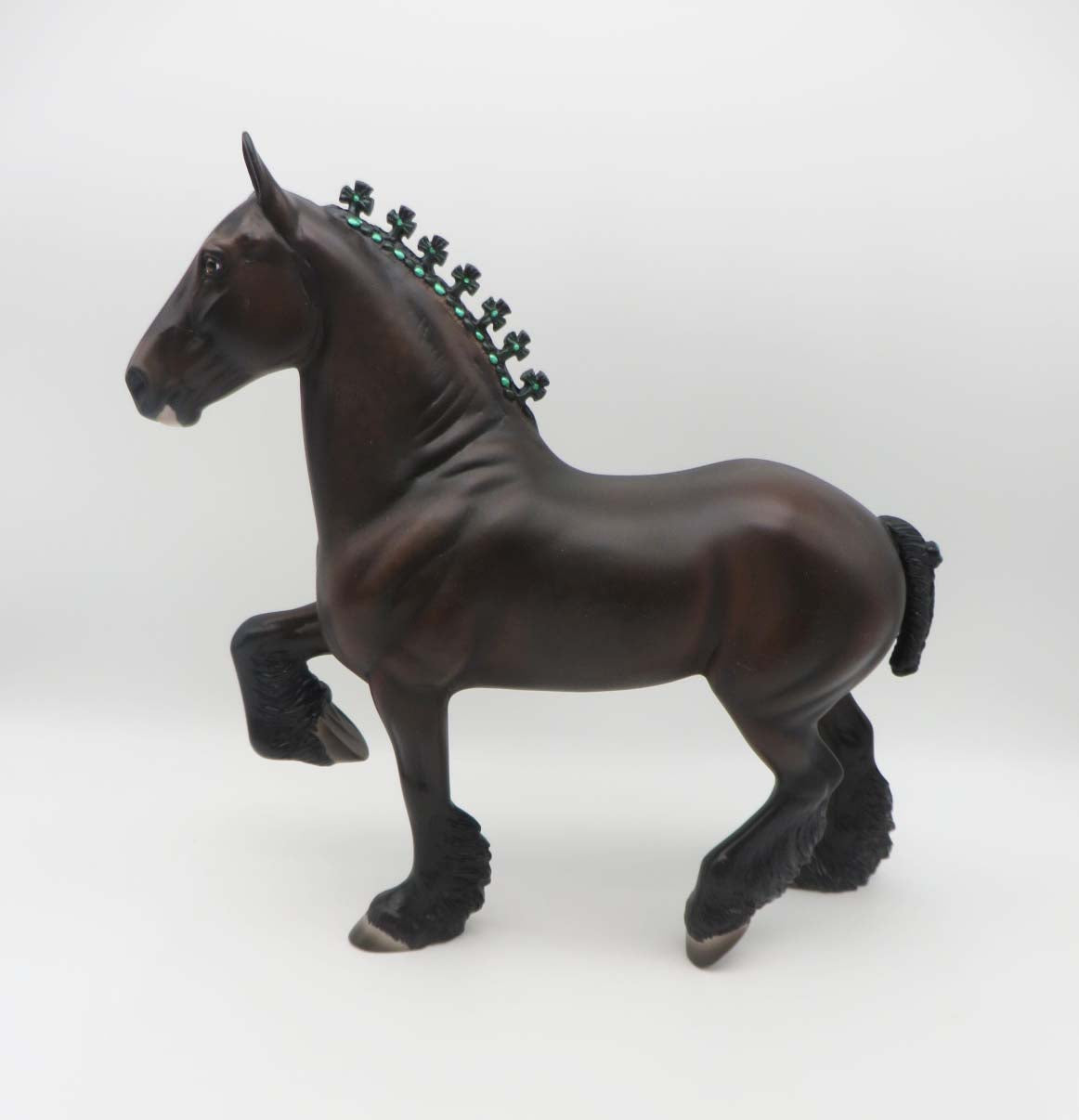 Freight Trains and Monsters  OOAK  Dappled Dark Bay Trotting Drafter By Ashley Palmer  SHCF23