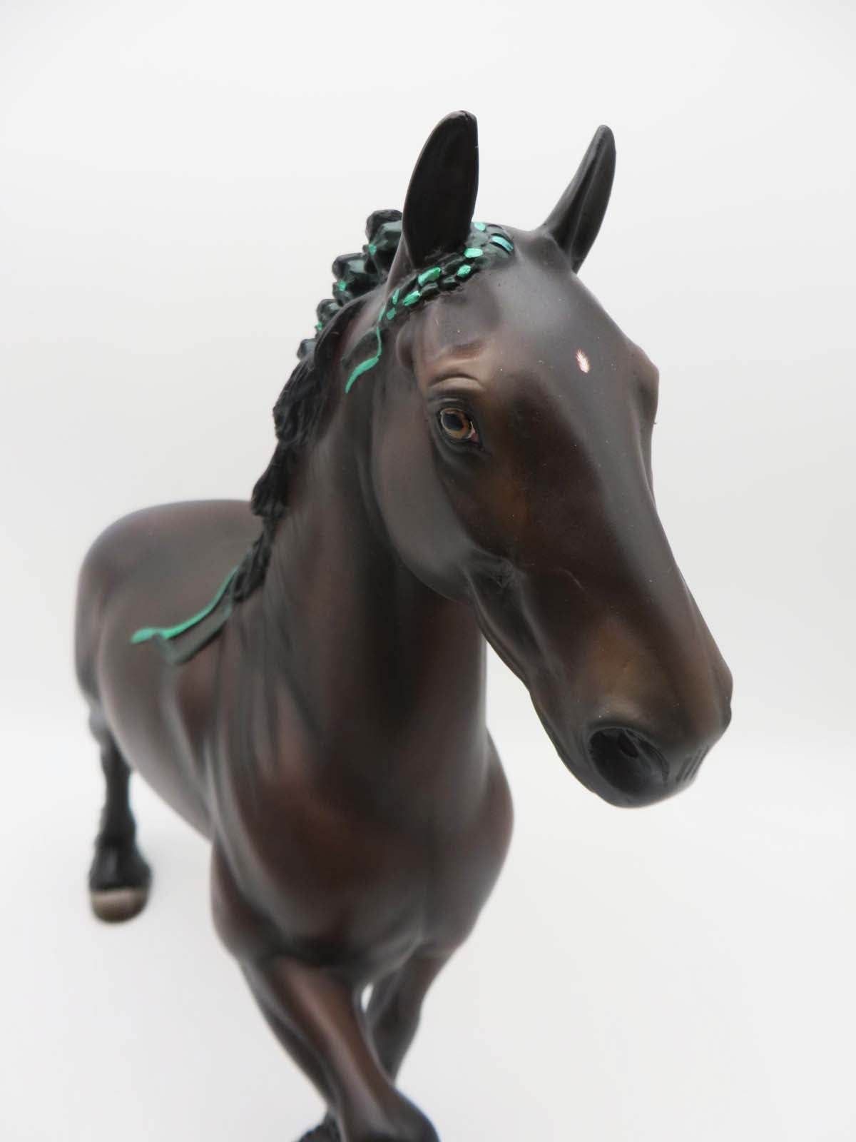 Freight Trains and Monsters  OOAK  Dappled Dark Bay Trotting Drafter By Ashley Palmer  SHCF23