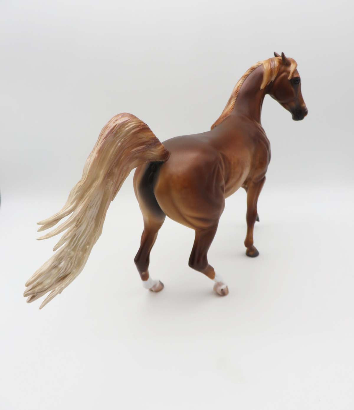 Fripp-OOAK Pinned Ear Dapple Chestnut Arabian By Caroline Boydston 3/17/23