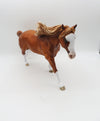 Frogger-OOAK Dapple Chestnut Running Stock Horse By Sheryl Leisure 5/19/23