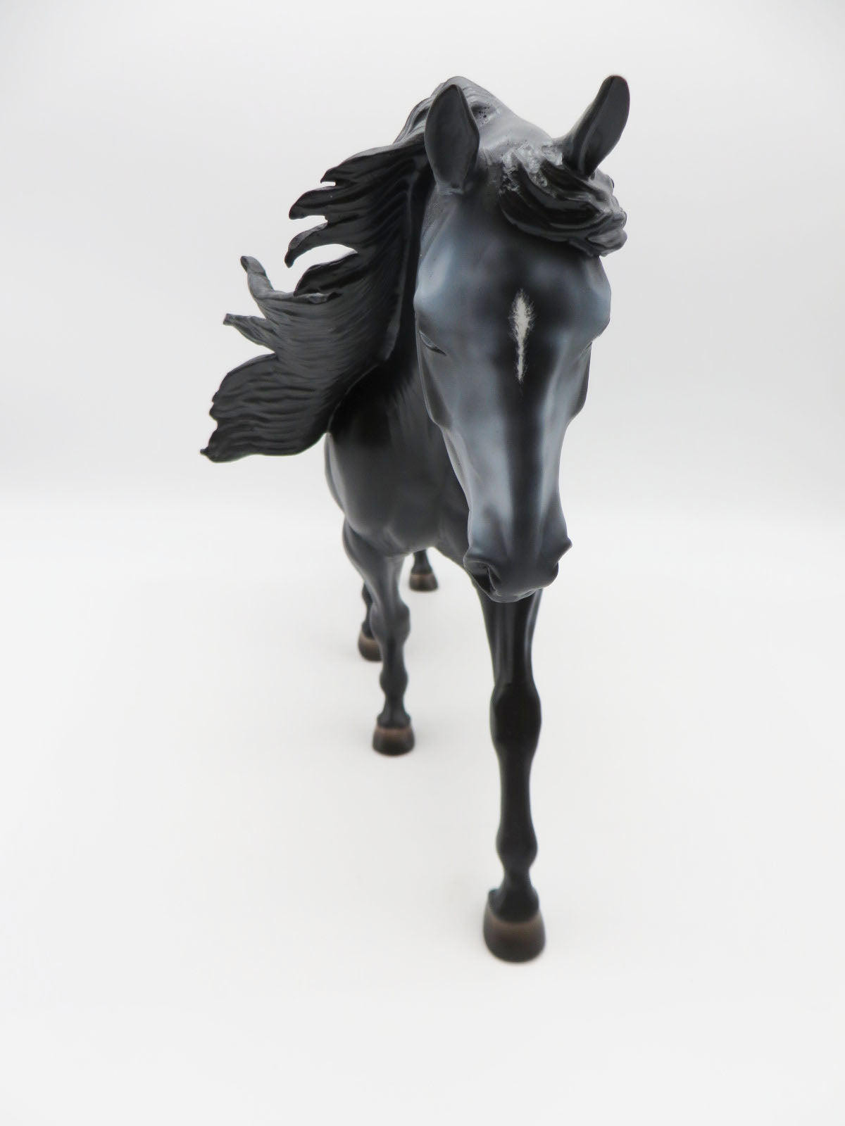 Frosted Night - OOAK - Dapple Black Going Grey Customized Irish Draft Horse - Christmas Tails 2022 - CT22