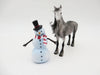 Frosty &amp; Freezy - BEST OFFER - OOAK - Dapple Grey Draft Chip With Snowman By Ellen Robbins - Christmas Tails 2022 - CT22