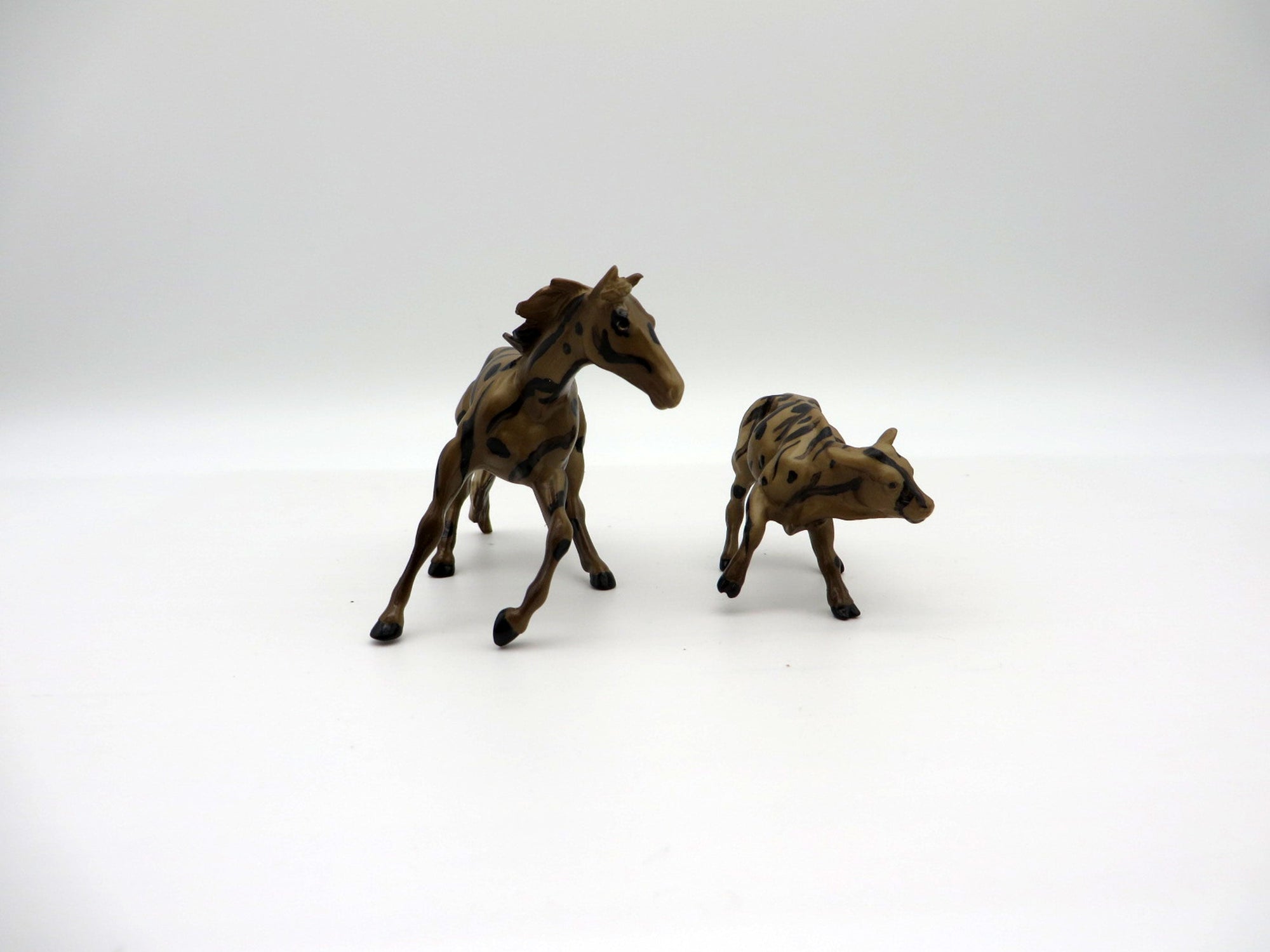 Fudge Brownie-OOAK Cutter and Calf  Chip Painted By Ellen Robbins  NICM-7/23/21