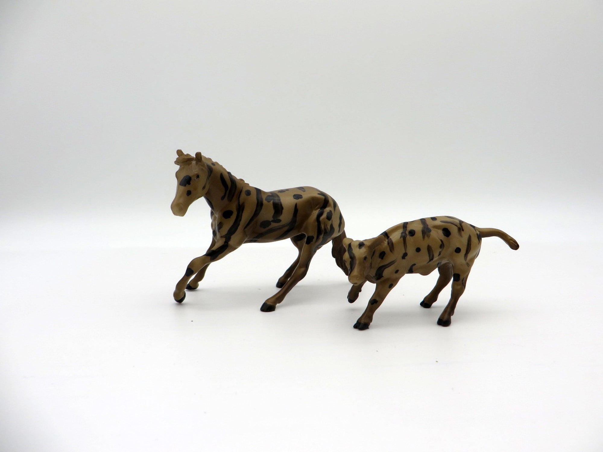 Fudge Brownie-OOAK Cutter and Calf  Chip Painted By Ellen Robbins  NICM-7/23/21