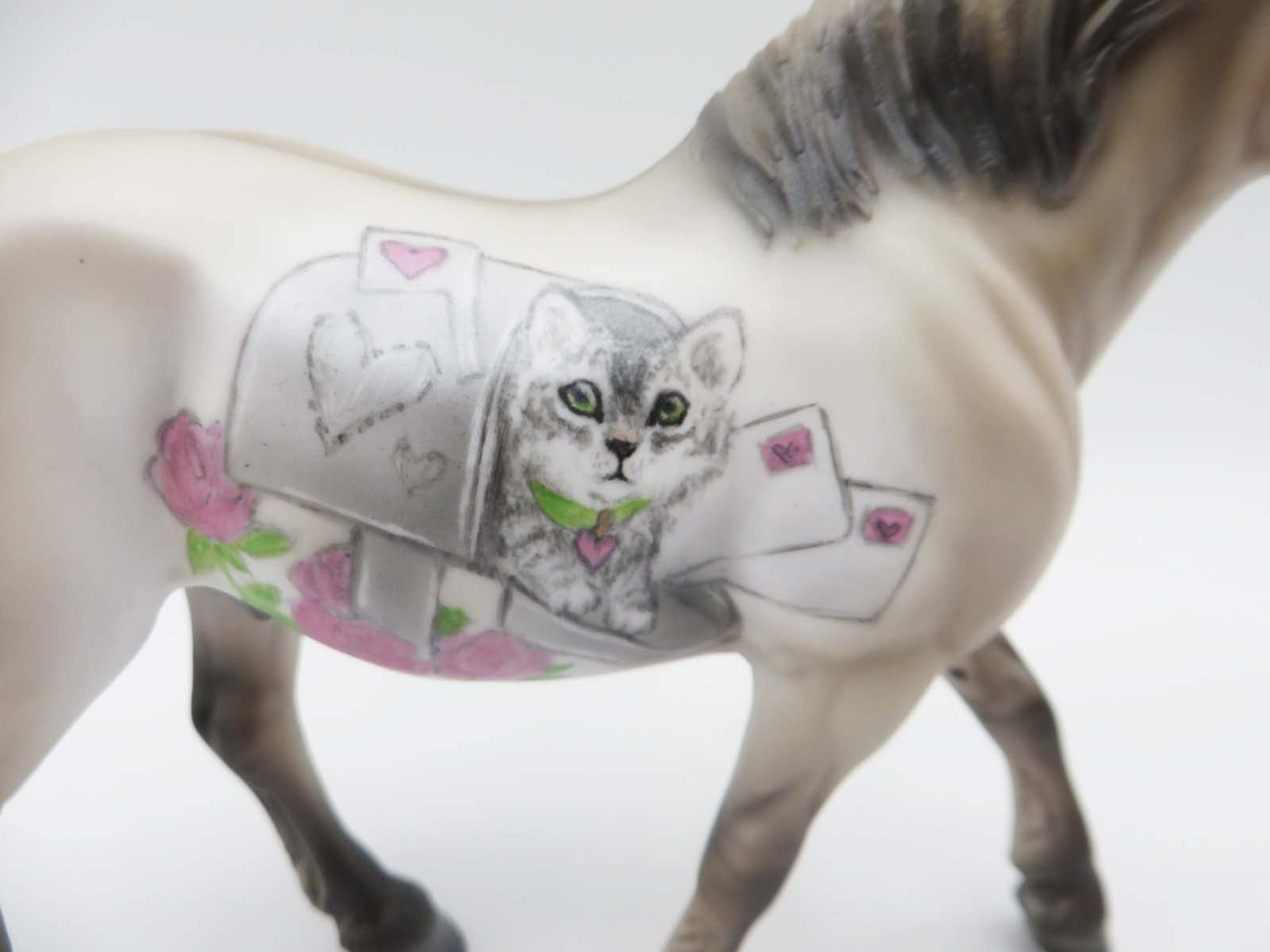 Fur Class Mail -OOAK - Valentine Decorator Pony Draft Pebbles By Jess Hamill  2/14/23