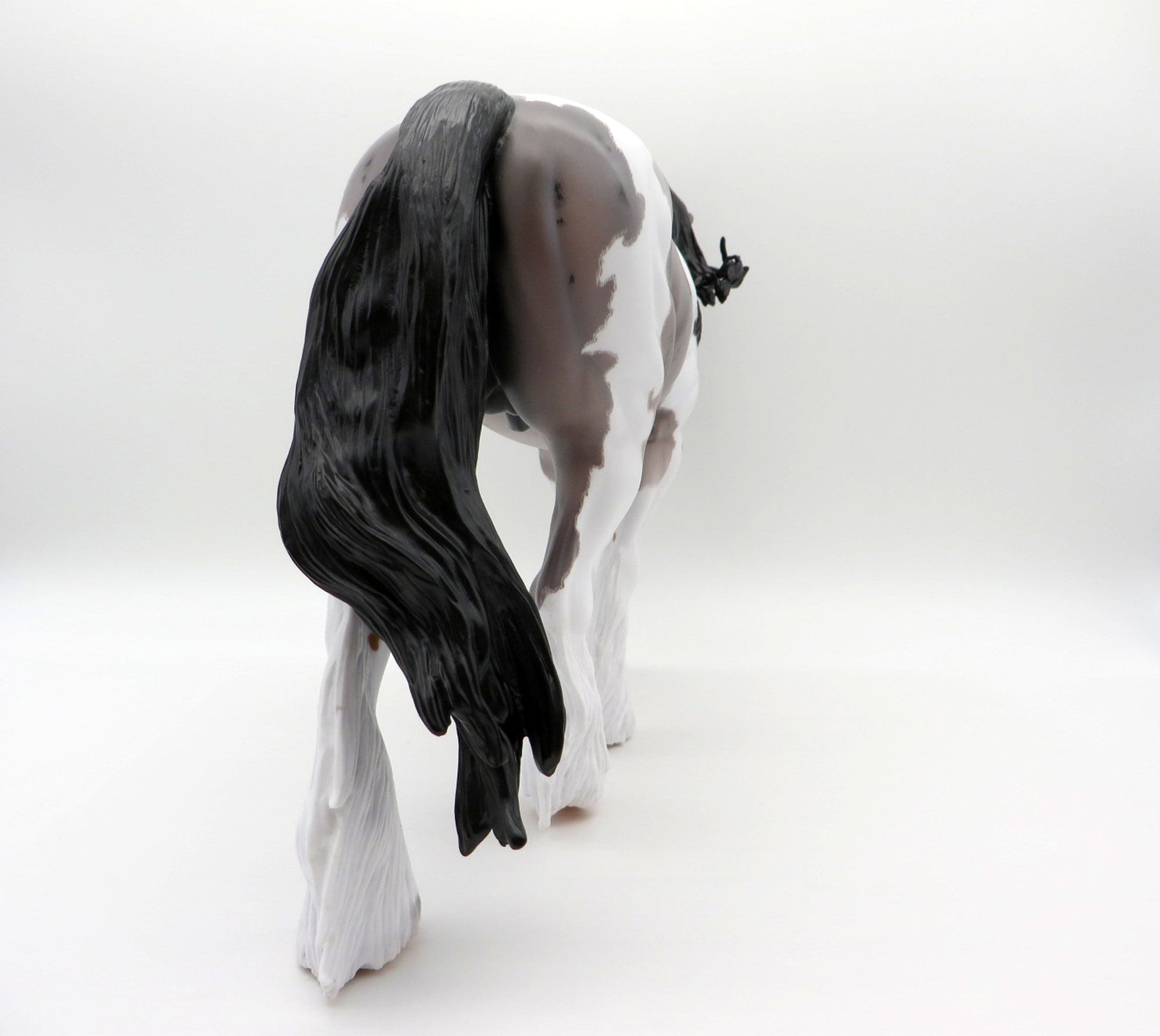 Galeva&#39;s-OOAK Blue Roan Pinto Irish Drafter Painted By Caroline Boydston 6/28/21