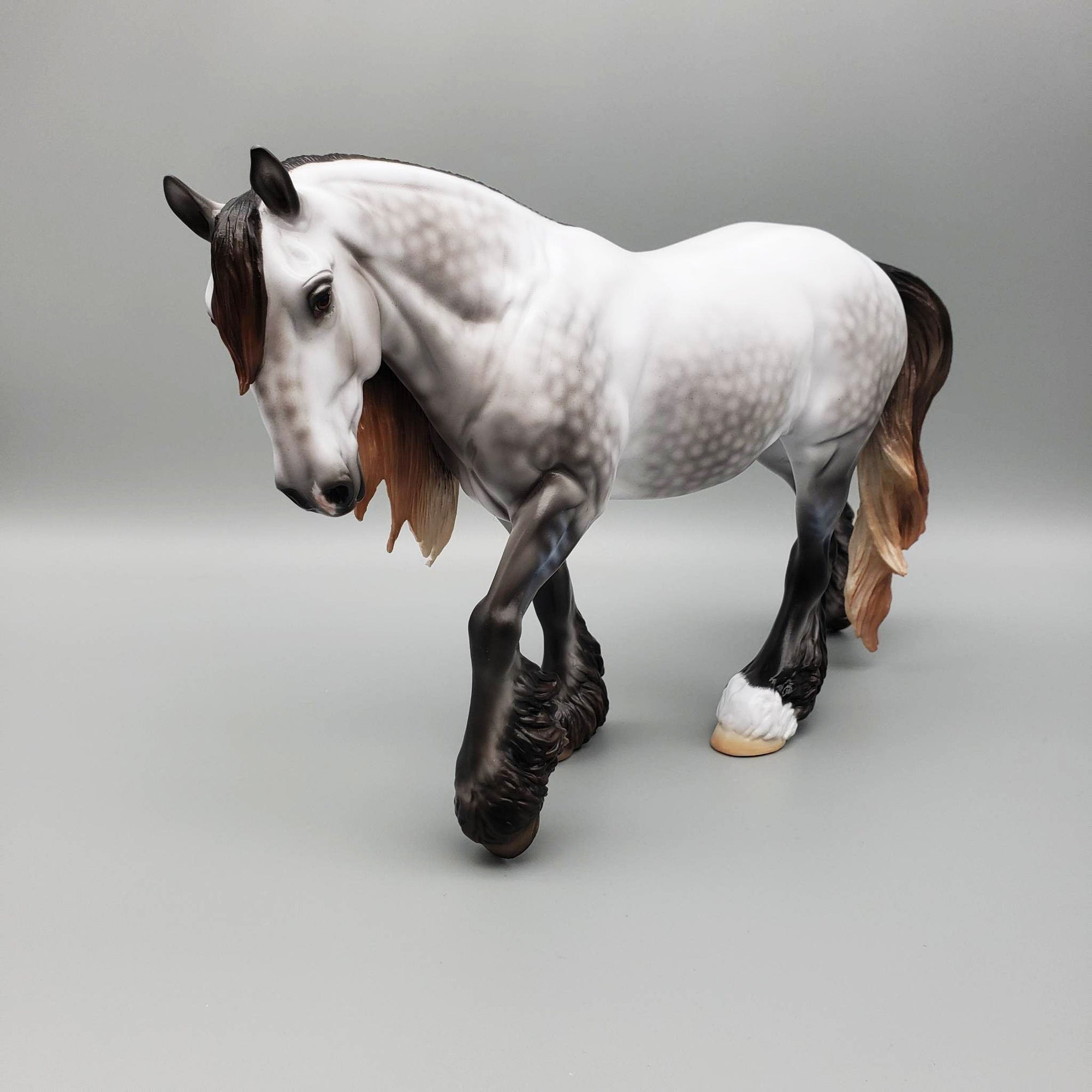 Galloway - LE30 Dappled Rose Grey Fell Pony on the Cob Mold By Ashley Palmer EQ23