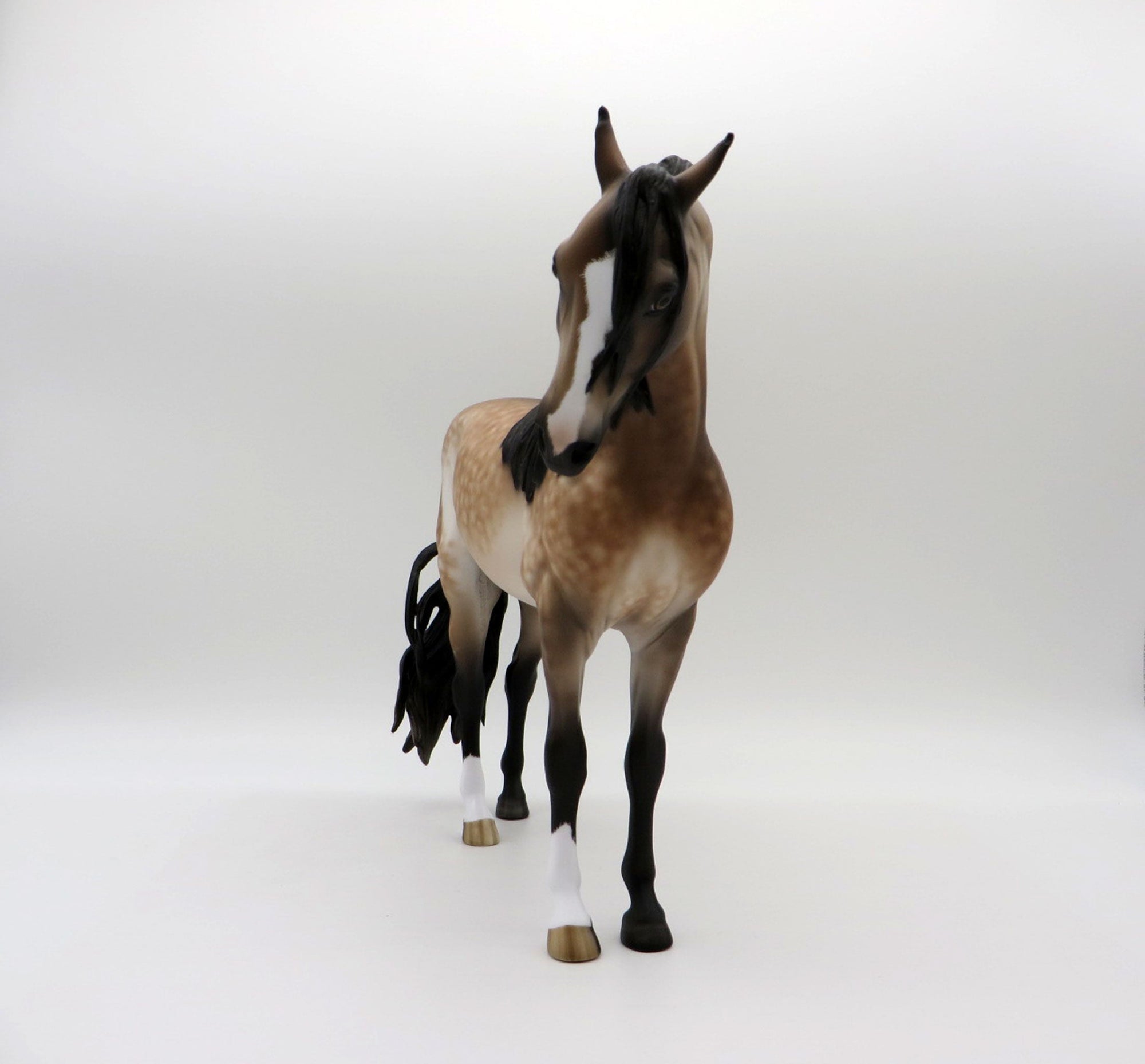 Gelateria-OOAK Bay Going Grey Andalusian Painted By Sheryl Leisure 6/14/21