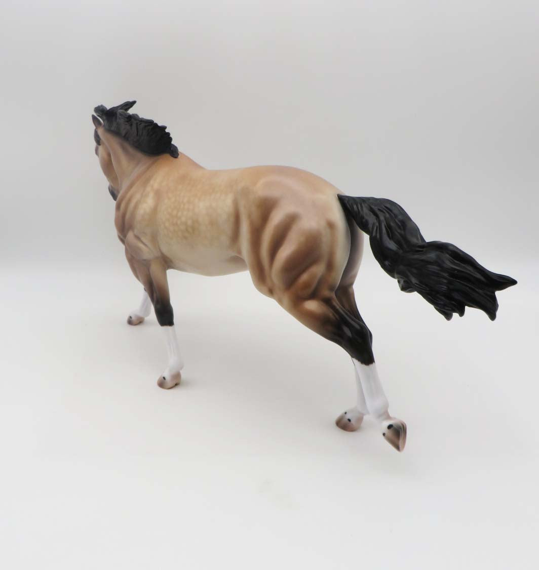 Gibbons-OOAK Buttermilk Buckskin Running Stock Horse By Caroline Boydston 3/17/23