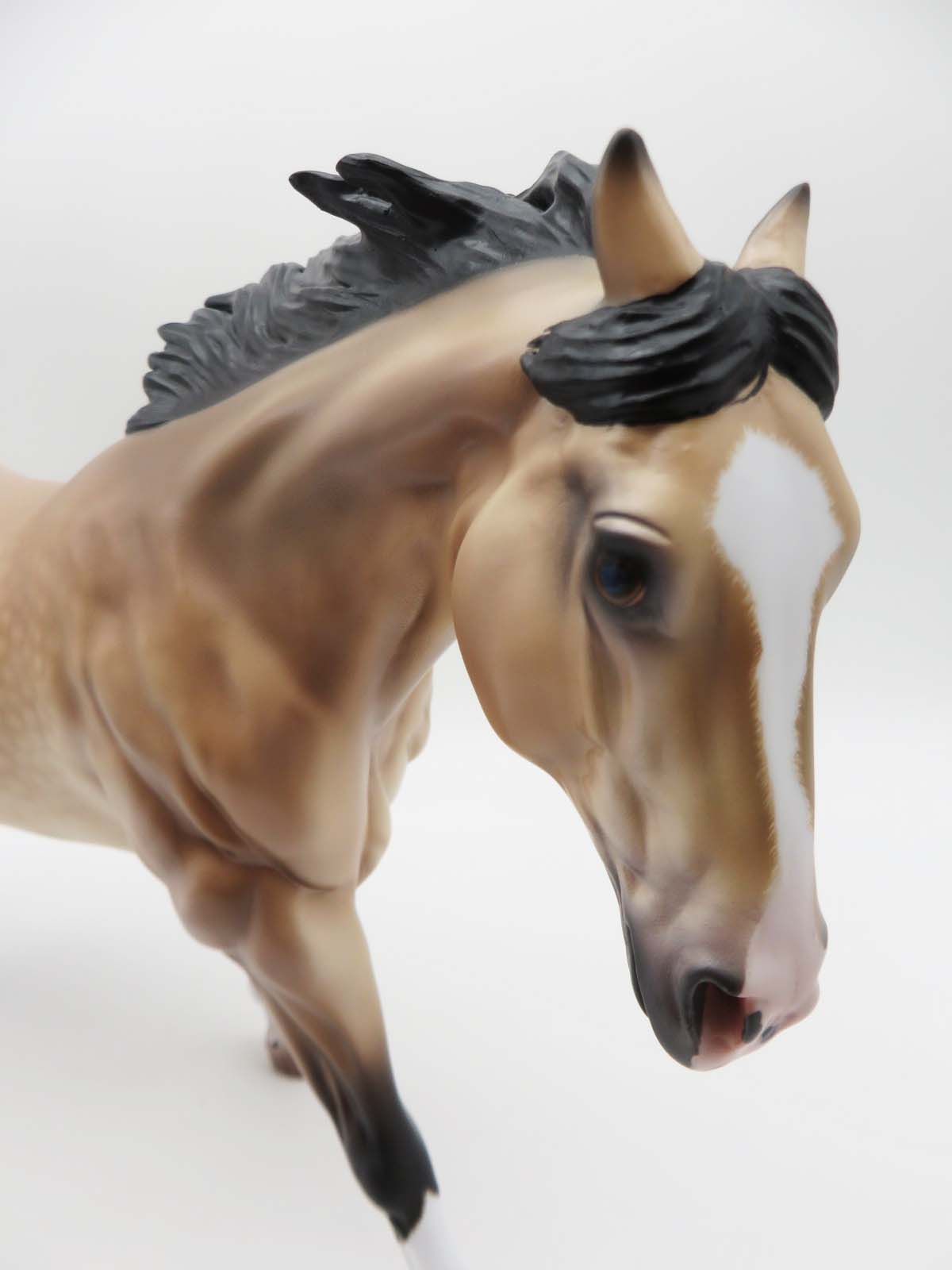 Gibbons-OOAK Buttermilk Buckskin Running Stock Horse By Caroline Boydston 3/17/23