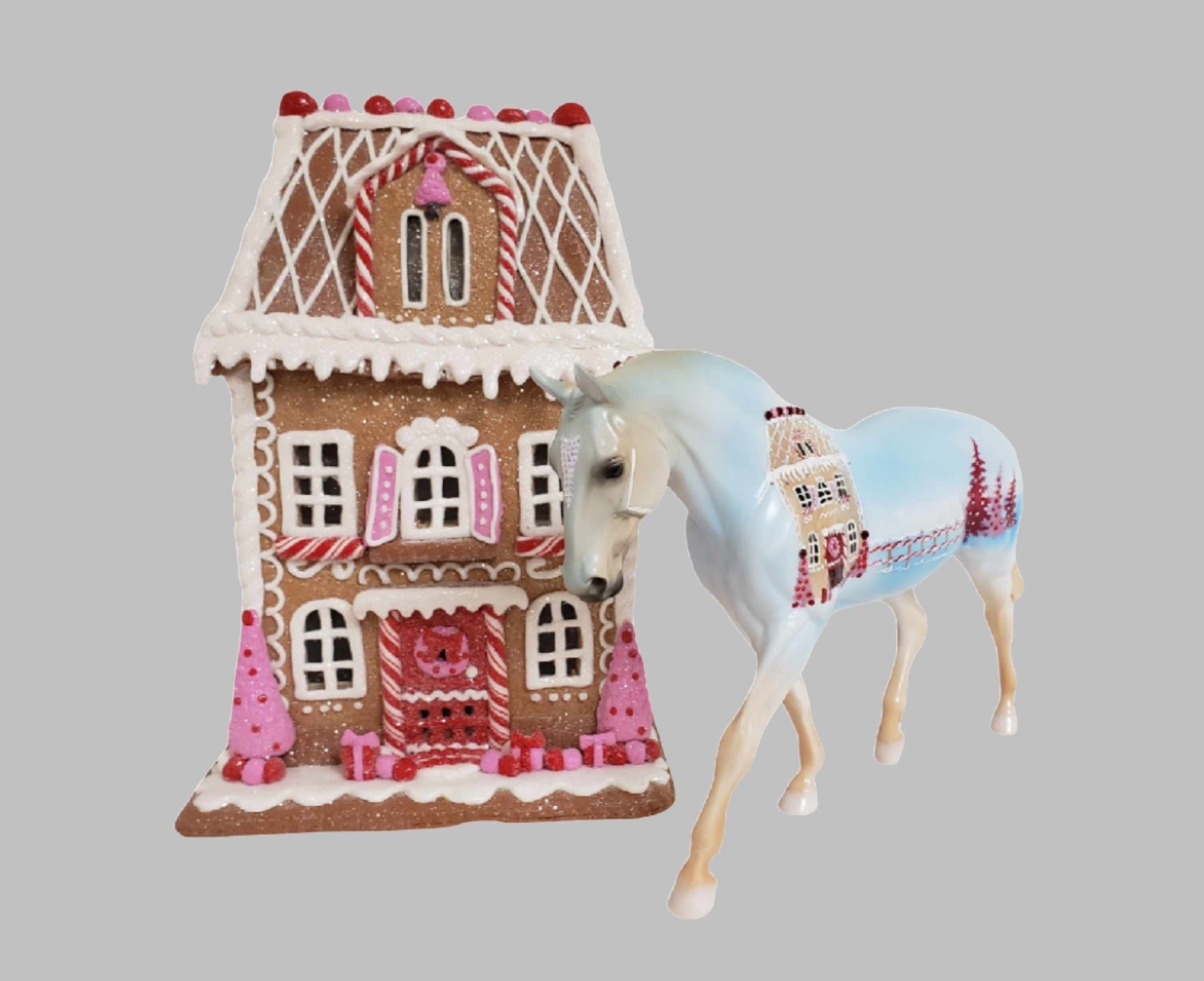 Gingerbread Dreams OOAK Deco Irish Draft with Gingerbread House Light By Dawn Quick Holiday Best Offers 12/11/23