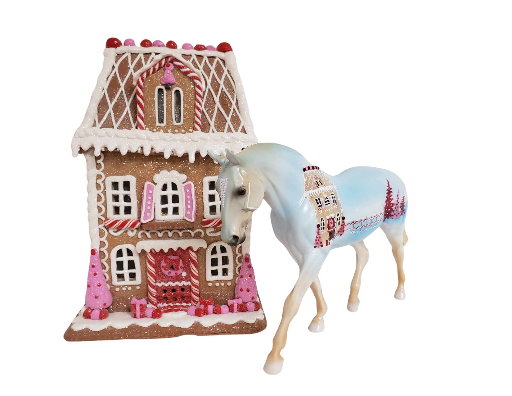 Gingerbread Dreams OOAK Deco Irish Draft with Gingerbread House Light By Dawn Quick Holiday Best Offers 12/11/23