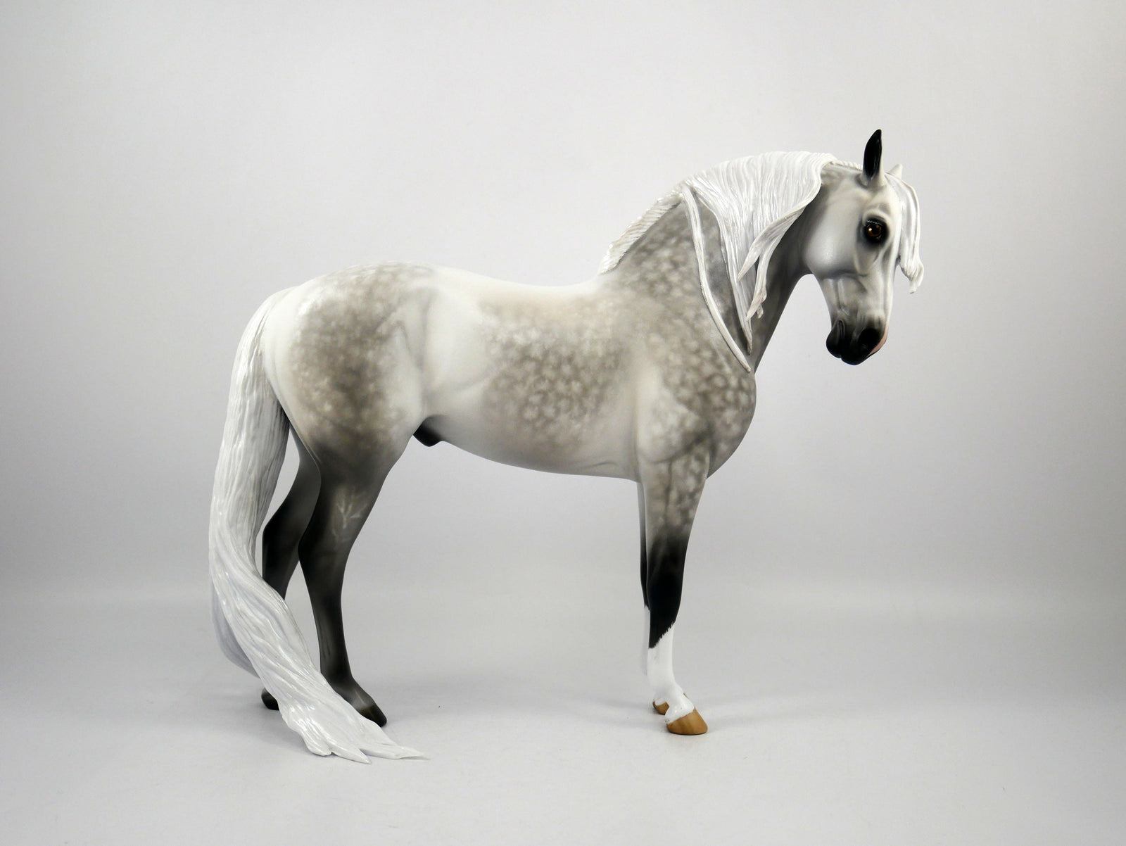 Gino Felino-OOAK Dapple Grey Andalusian Painted By Sheryl Leisure 1/15/21