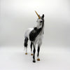 Glisten-OOAK Dapple Grey ISH Unicorn Painted by Audrey Dixon