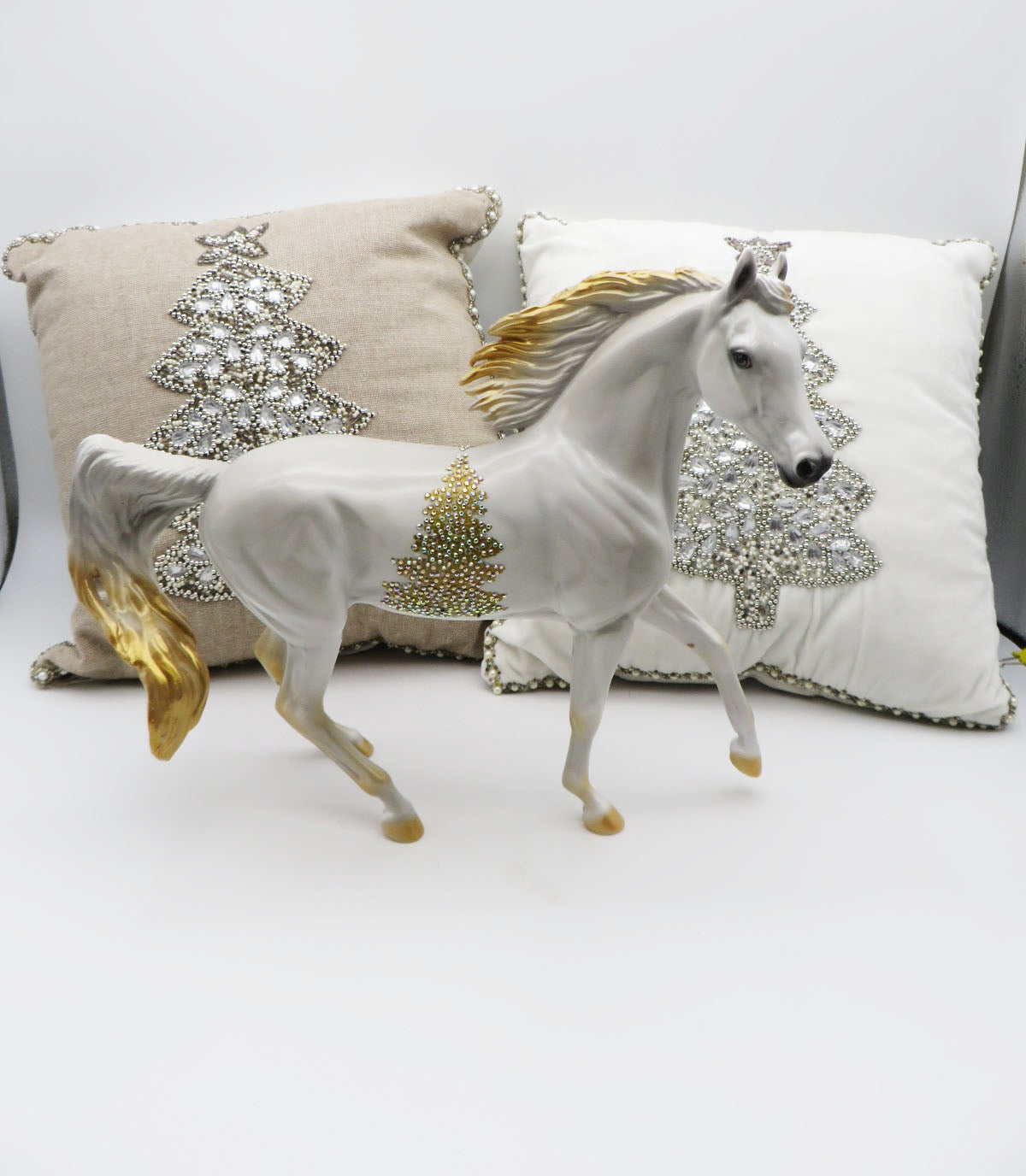 Glitz & Glimmer -BEST OFFER - OOAK - Decorator Arabian Mare By Dawn Quick- Christmas Tails 2022 - CT22