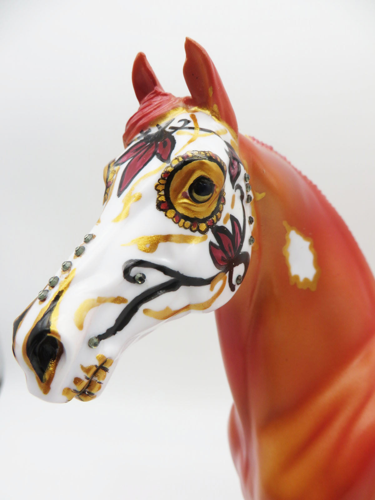 Glowing Embers - OOAK - Sugar Skull Morgan - Painted by Jas Fanning - MM22