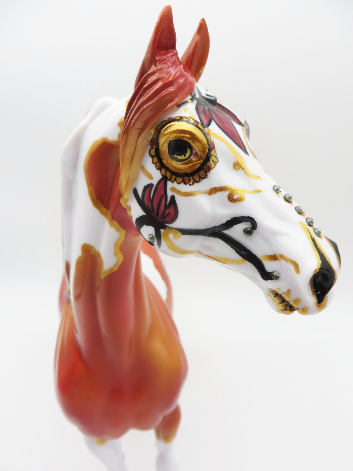 Glowing Embers - OOAK - Sugar Skull Morgan - Painted by Jas Fanning - MM22