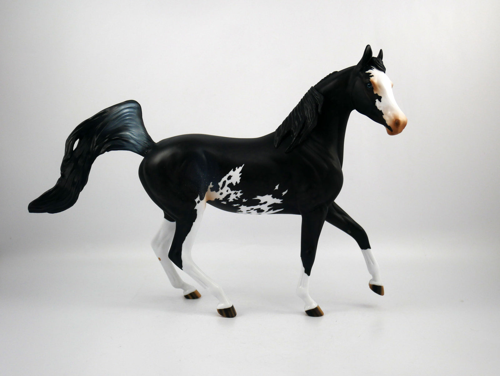 Go Team-OOAK Dapple Black Paint Arabian Mare Painted by Audrey Dixon SB21