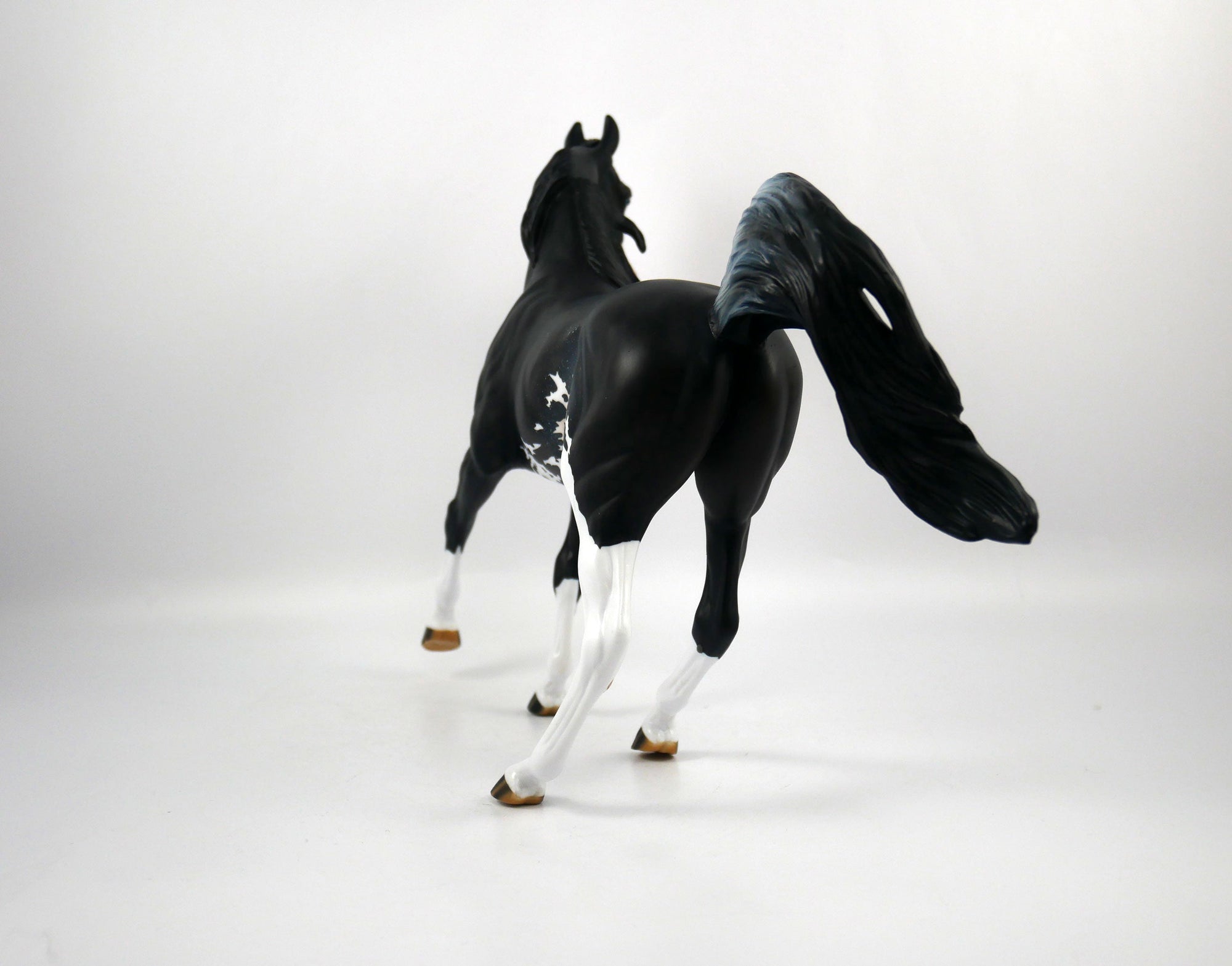 Go Team-OOAK Dapple Black Paint Arabian Mare Painted by Audrey Dixon SB21