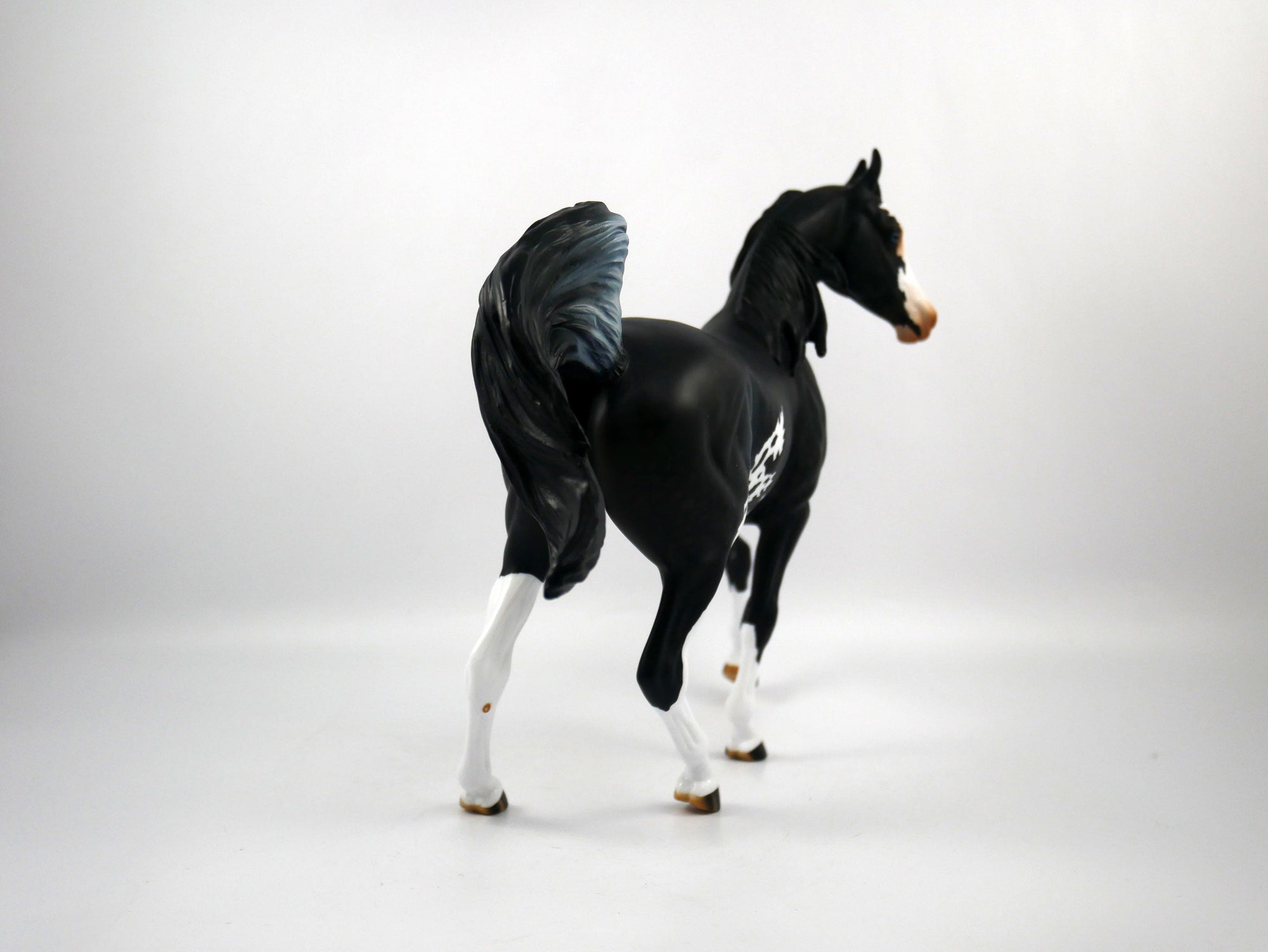 Go Team-OOAK Dapple Black Paint Arabian Mare Painted by Audrey Dixon SB21