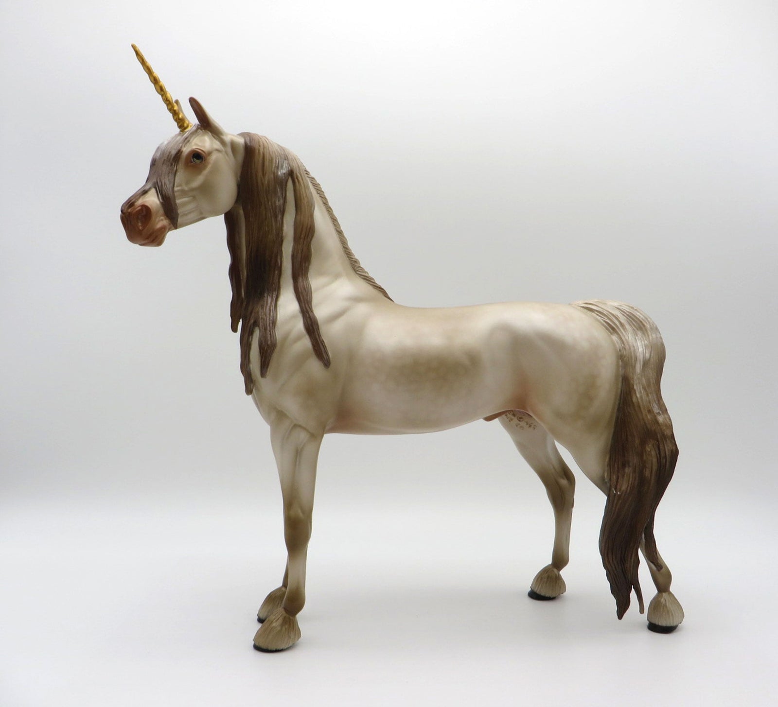 Golden-OOAK Champagne Arabian Unicorn By Audrey Dixon 4/13/21